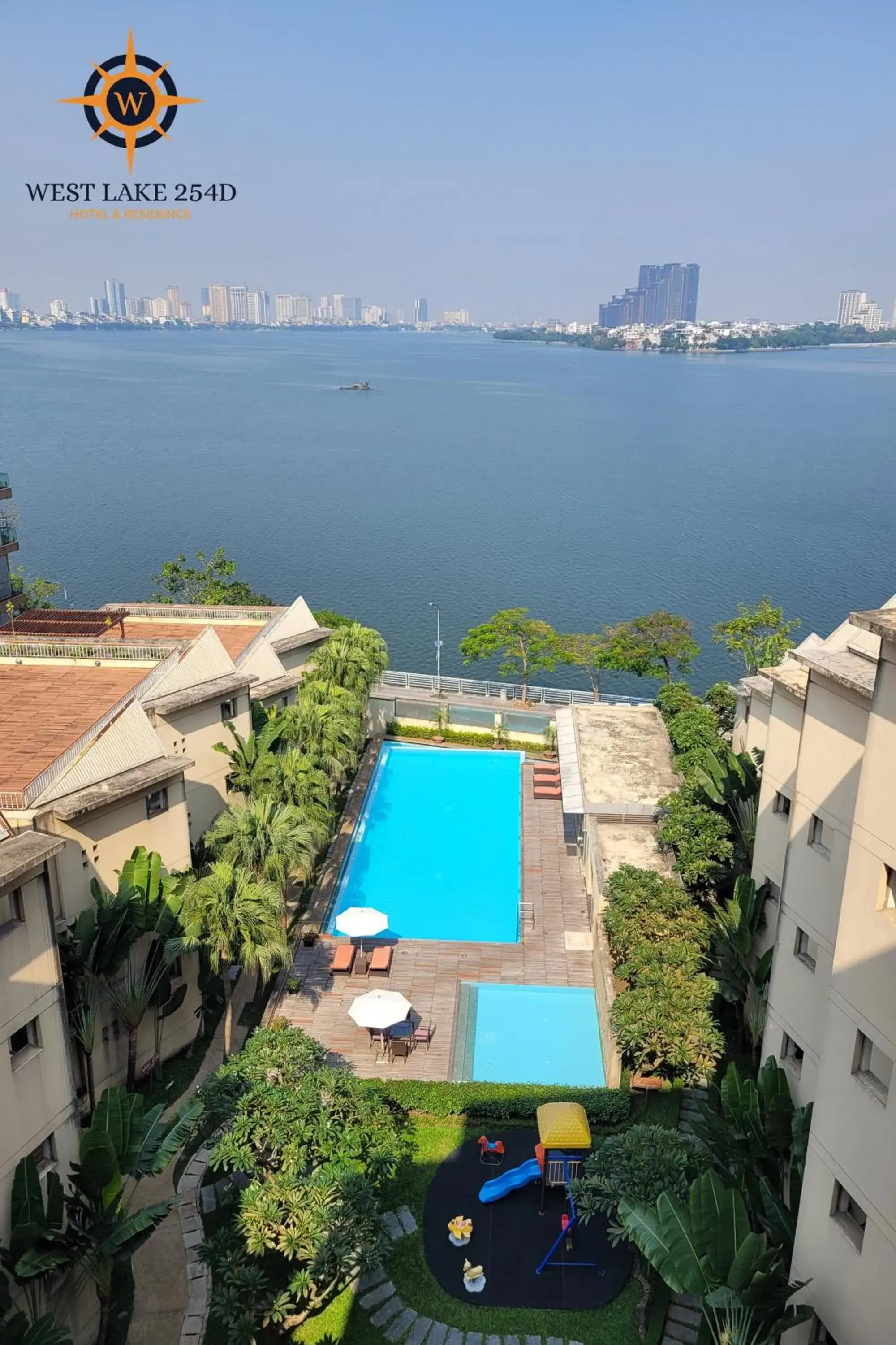 Balcony/Terrace, Pool View in West Lake 254D Hotel & Residence