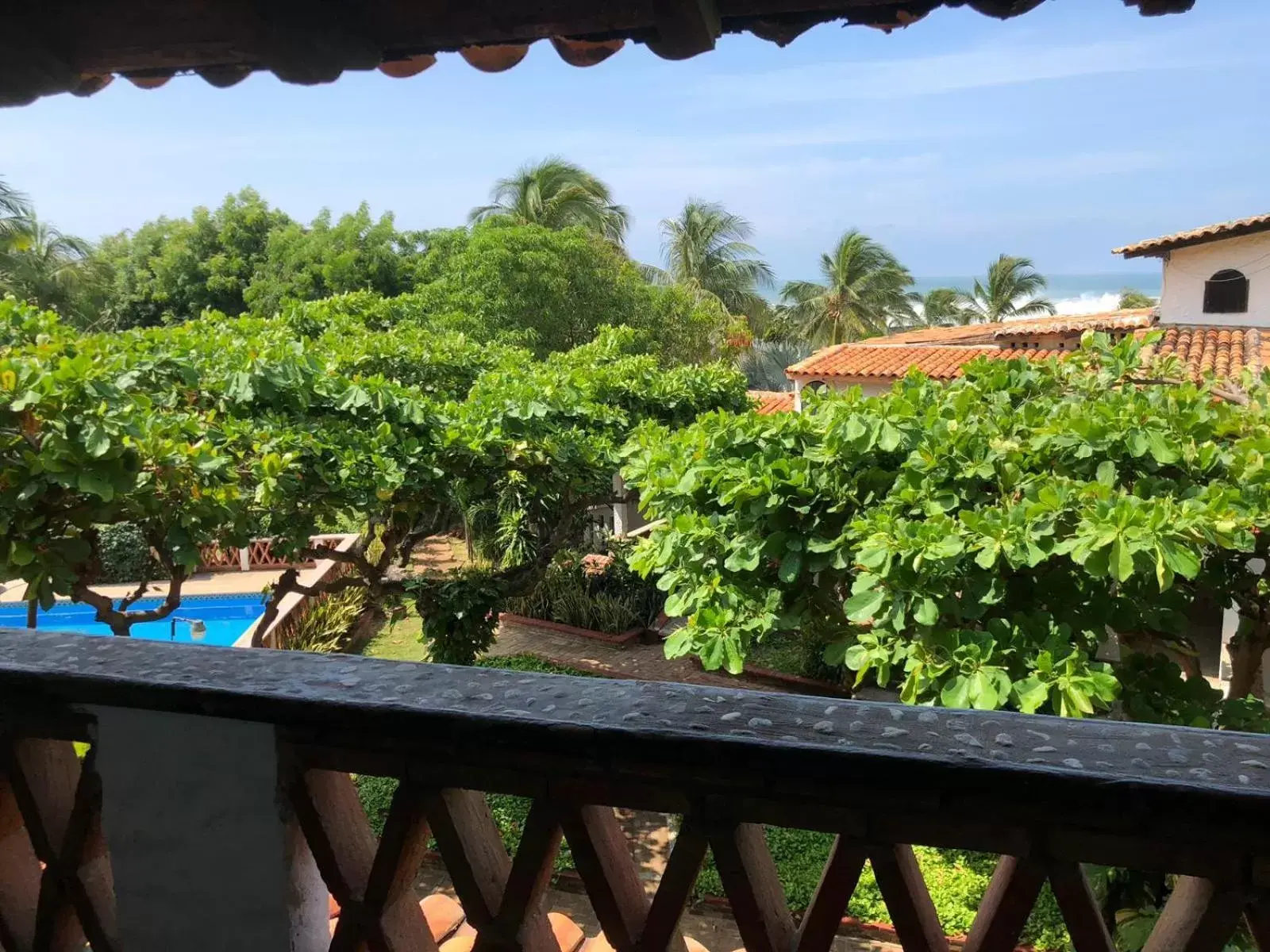 Balcony/Terrace, Pool View in Hotel Arcoiris