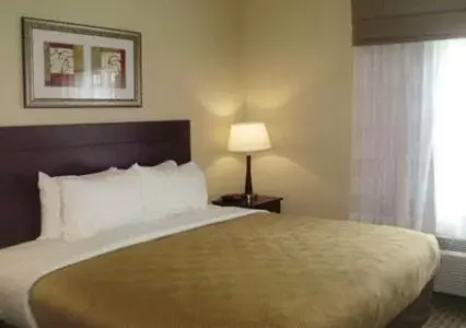 Bed in MainStay Suites Meridian