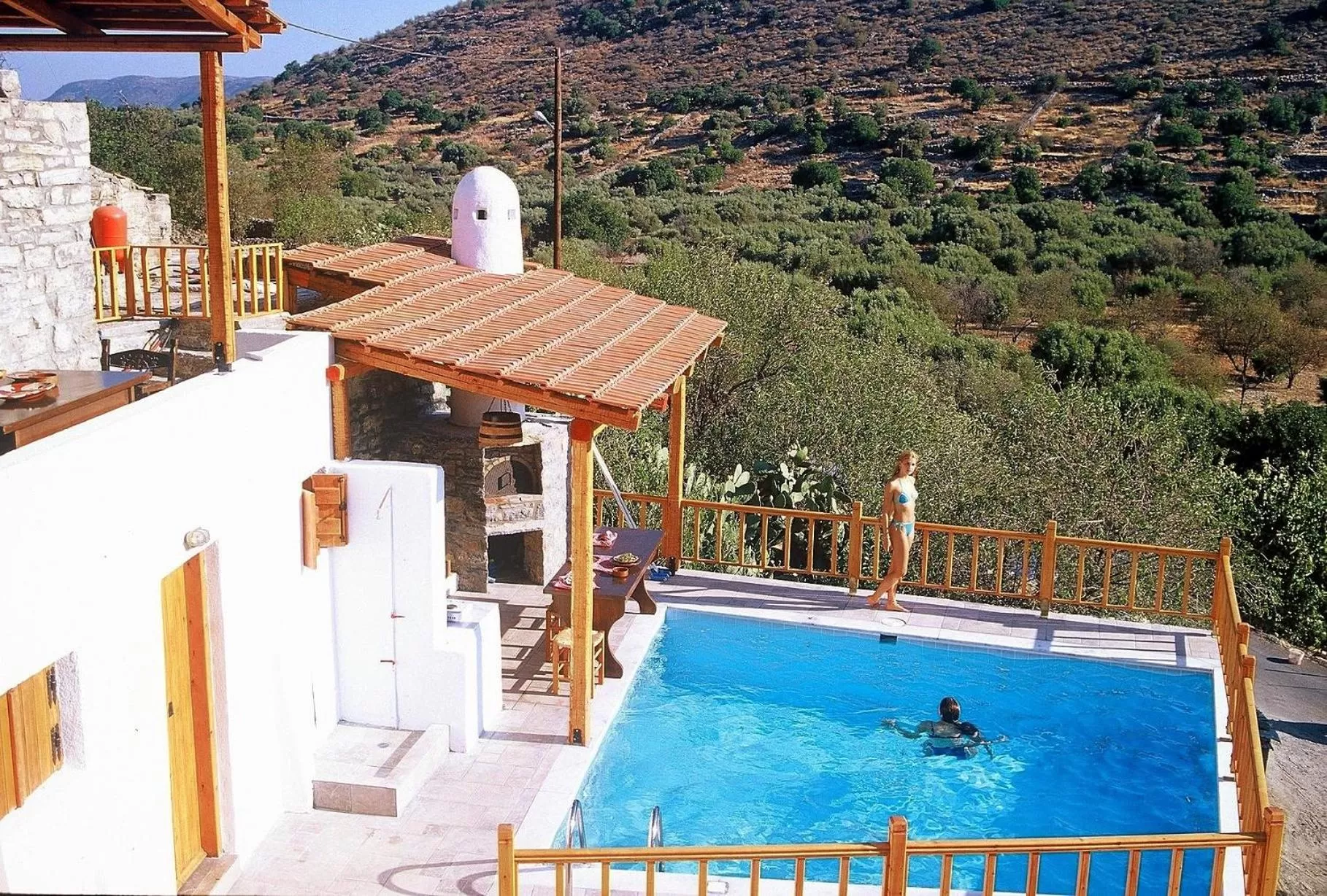 Pool View in The Traditional Homes of Crete