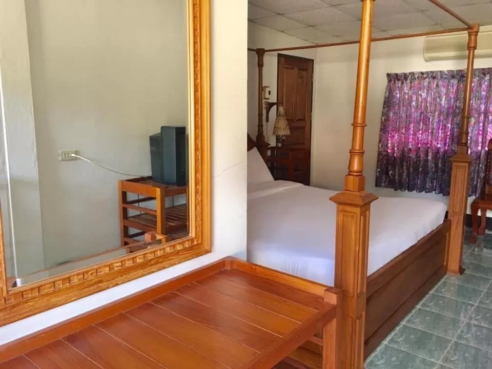 Bed in ห้วยน้ำรินรีสอร์ท The Creek Garden Resort