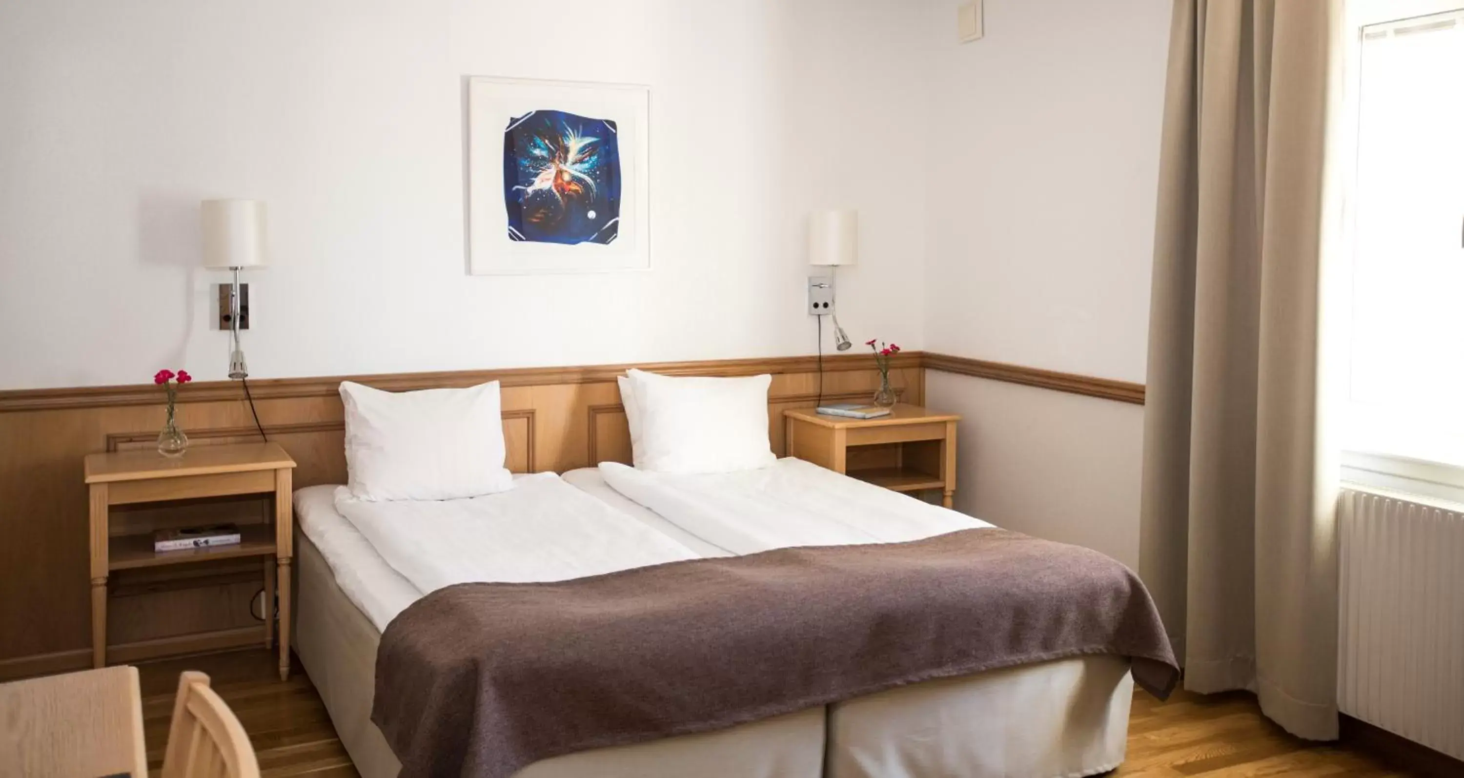 Bedroom, Bed in Hotel Skansen