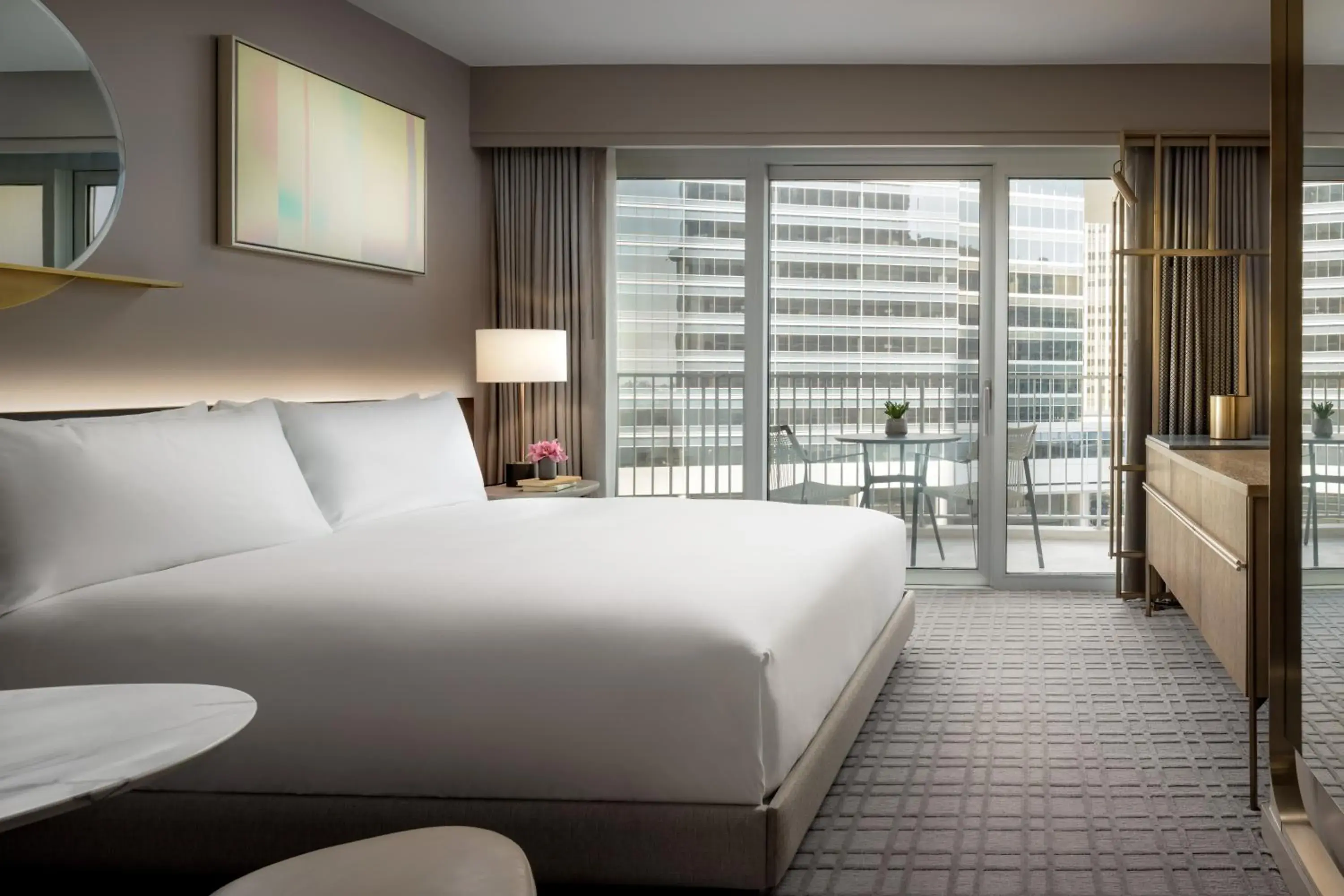 View (from property/room), Bed in Fairmont Century Plaza Los Angeles