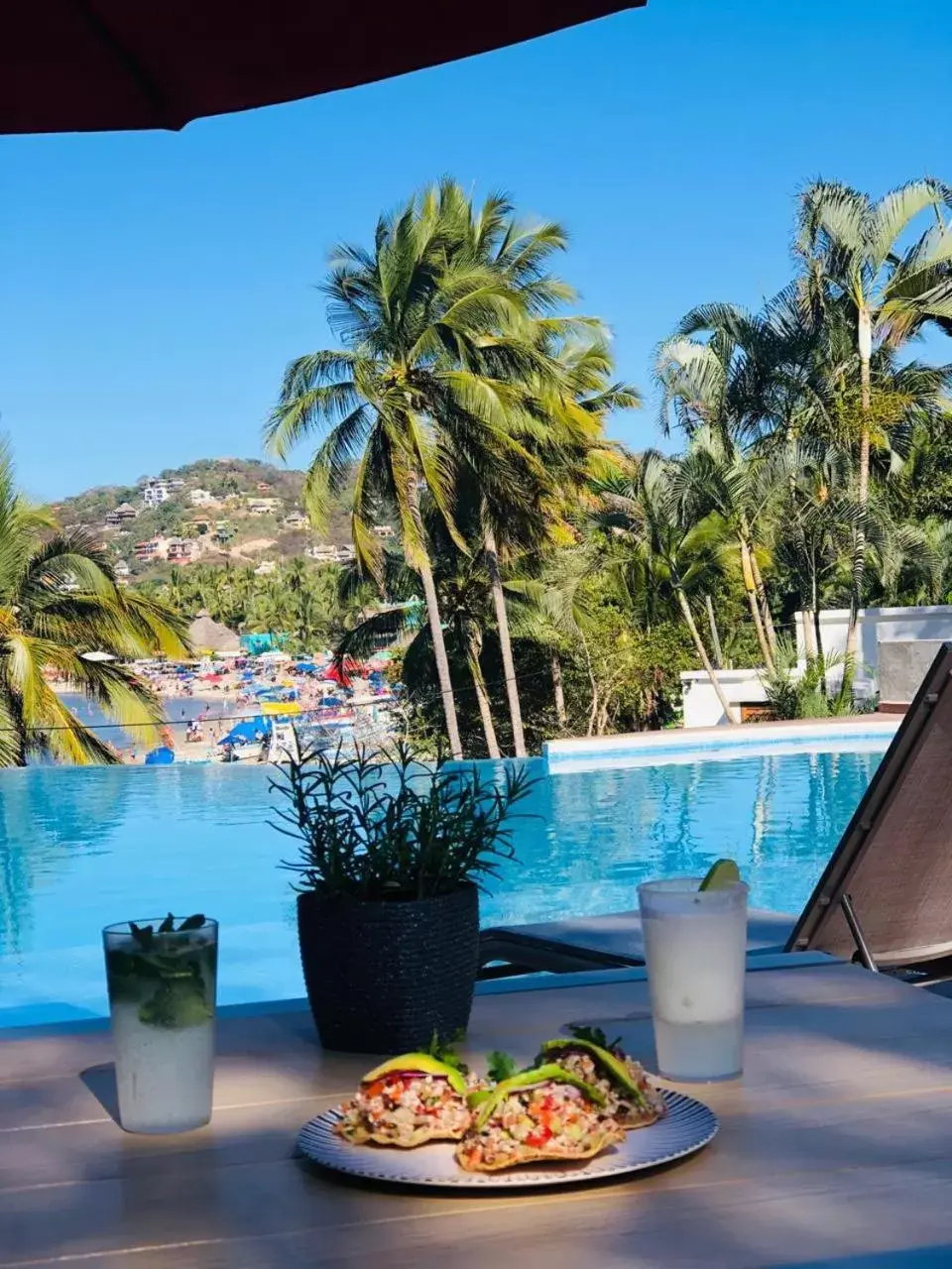 Food close-up, Swimming Pool in Hotel Ysuri Sayulita