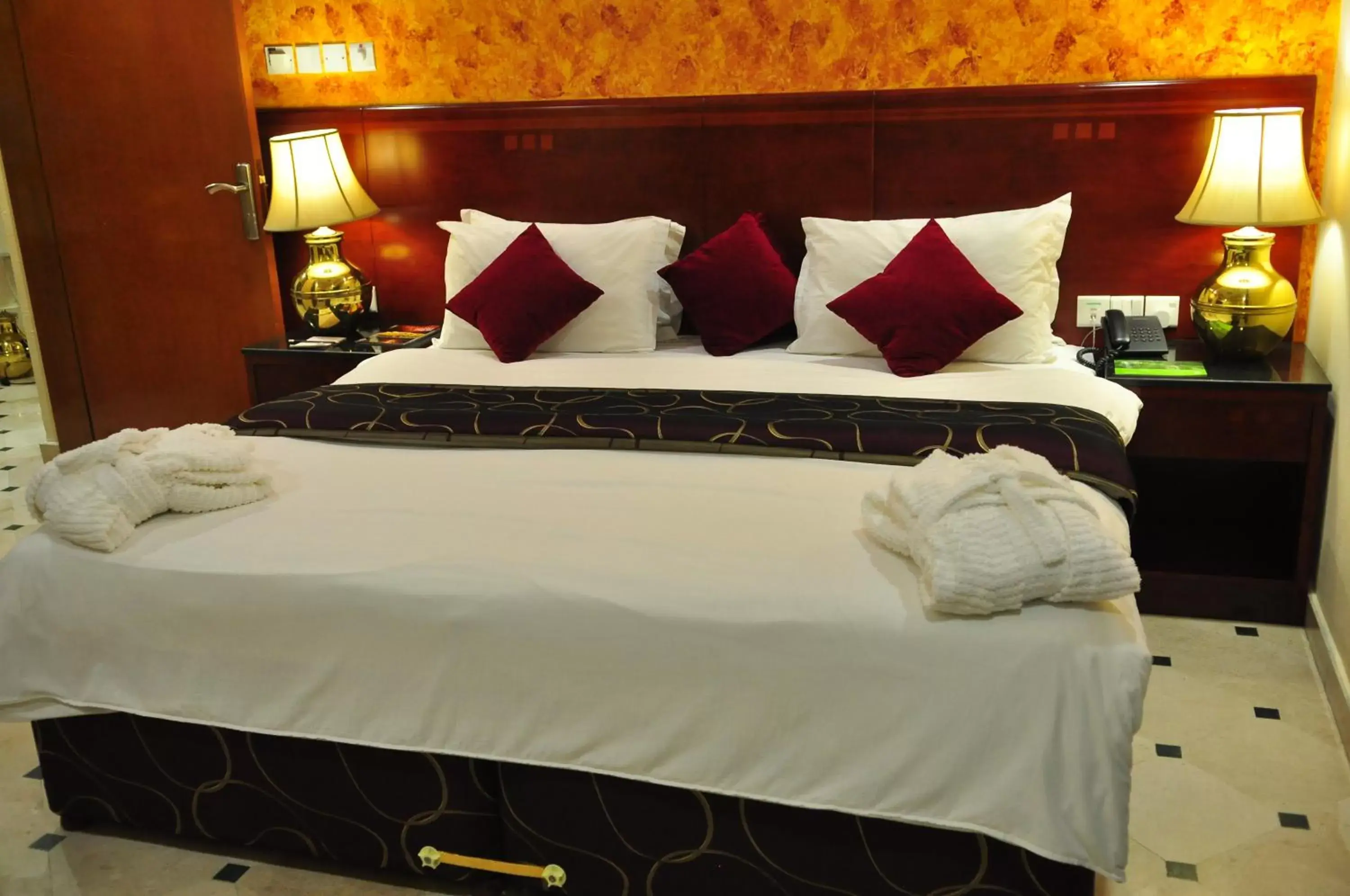 Decorative detail, Bed in Al Bahjah Hotel