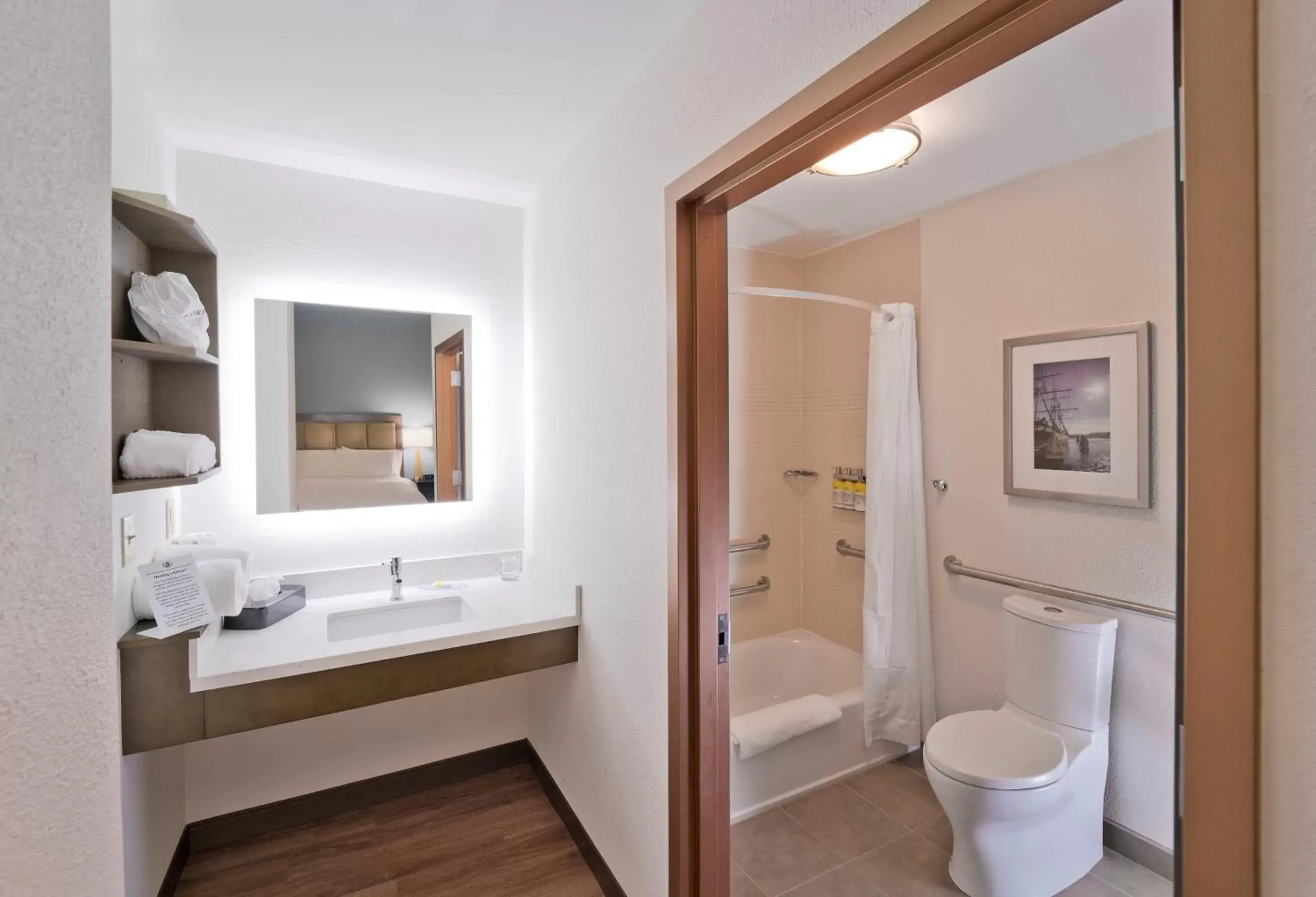 Bathroom in Candlewood Suites Baltimore - Inner Harbor, an IHG Hotel