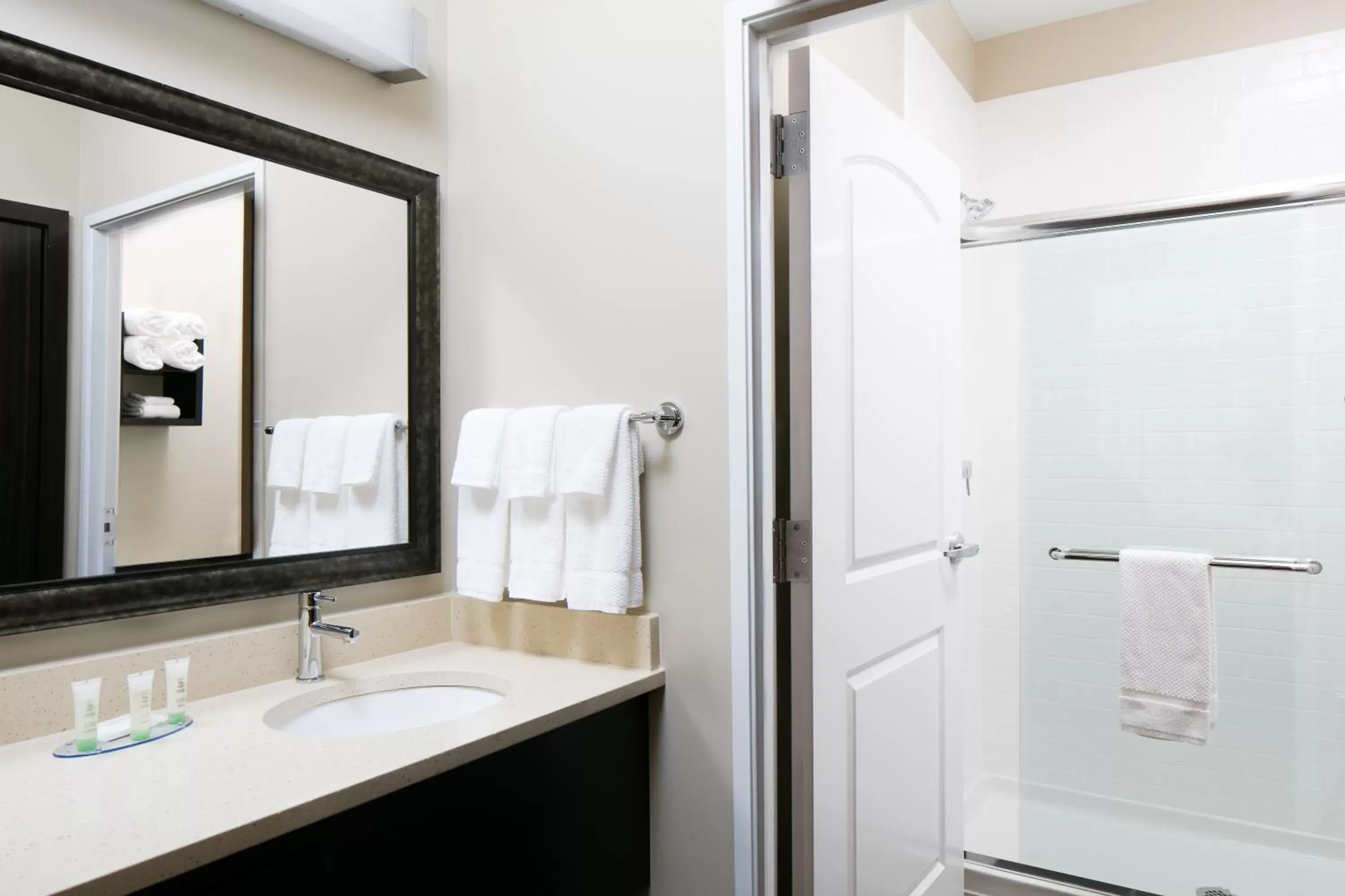 Bathroom in Staybridge Suites Des Moines Downtown by IHG Bathroom in Staybridge Suites Des Moines Downtown by IHG