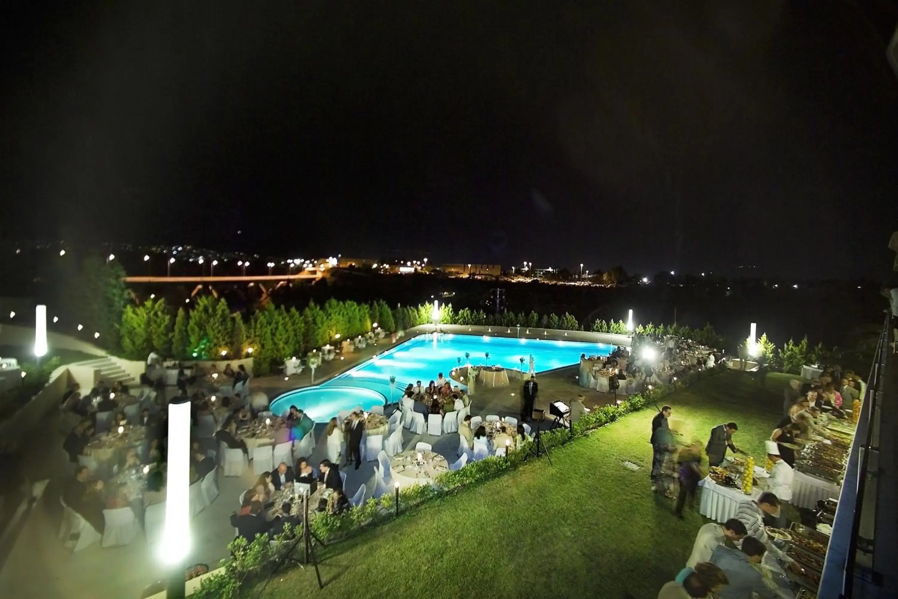 Night, Pool View in Dekelia Hotel
