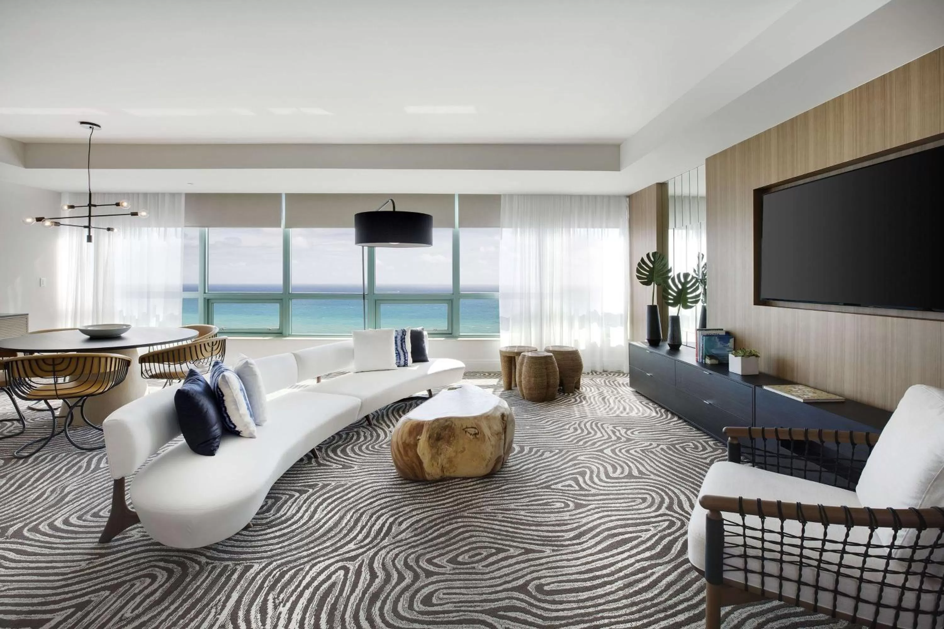 Living room in The Diplomat Beach Resort Hollywood, Curio Collection by Hilton