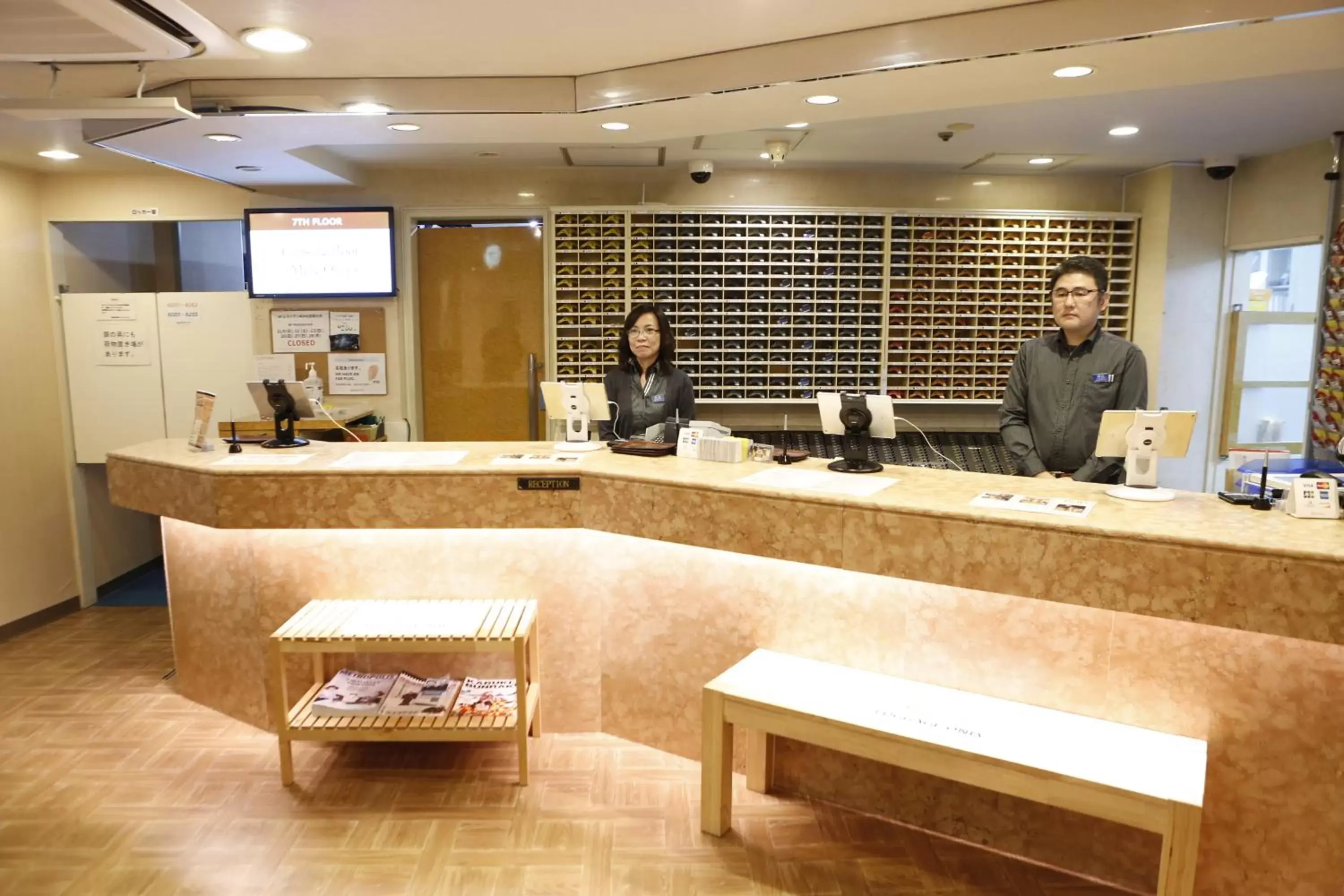 Staff, Lobby/Reception in Shinjuku Kuyakusho-mae Capsule Hotel