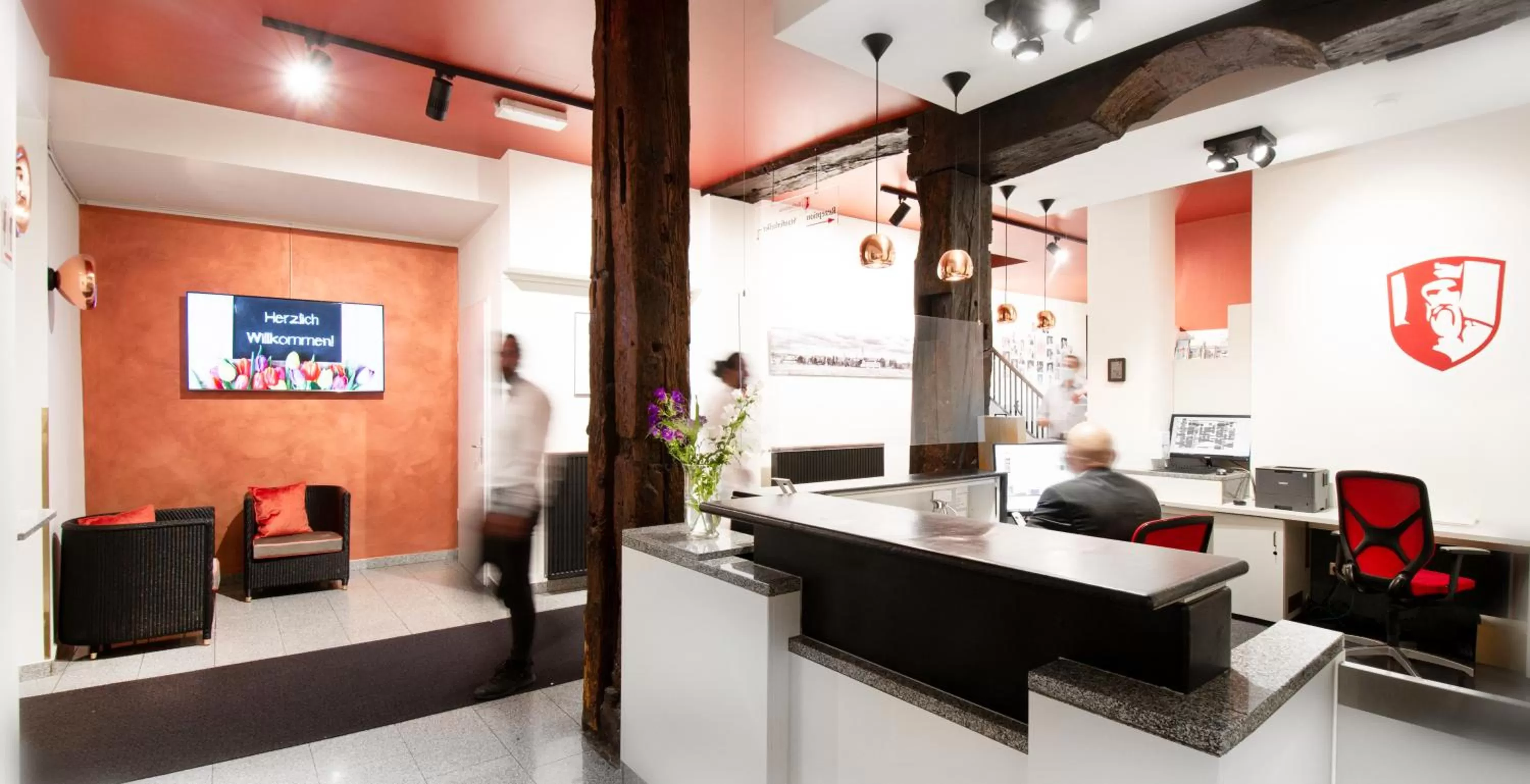 Lobby or reception in Romantik Hotel Barbarossa