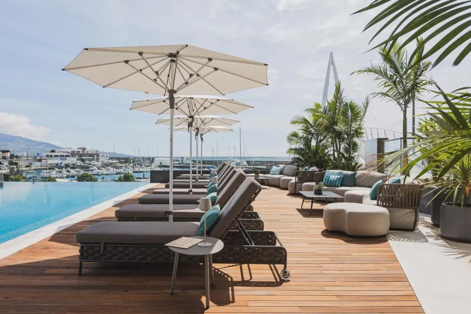Balcony/Terrace, Swimming Pool in Hotel Marina Atlântico