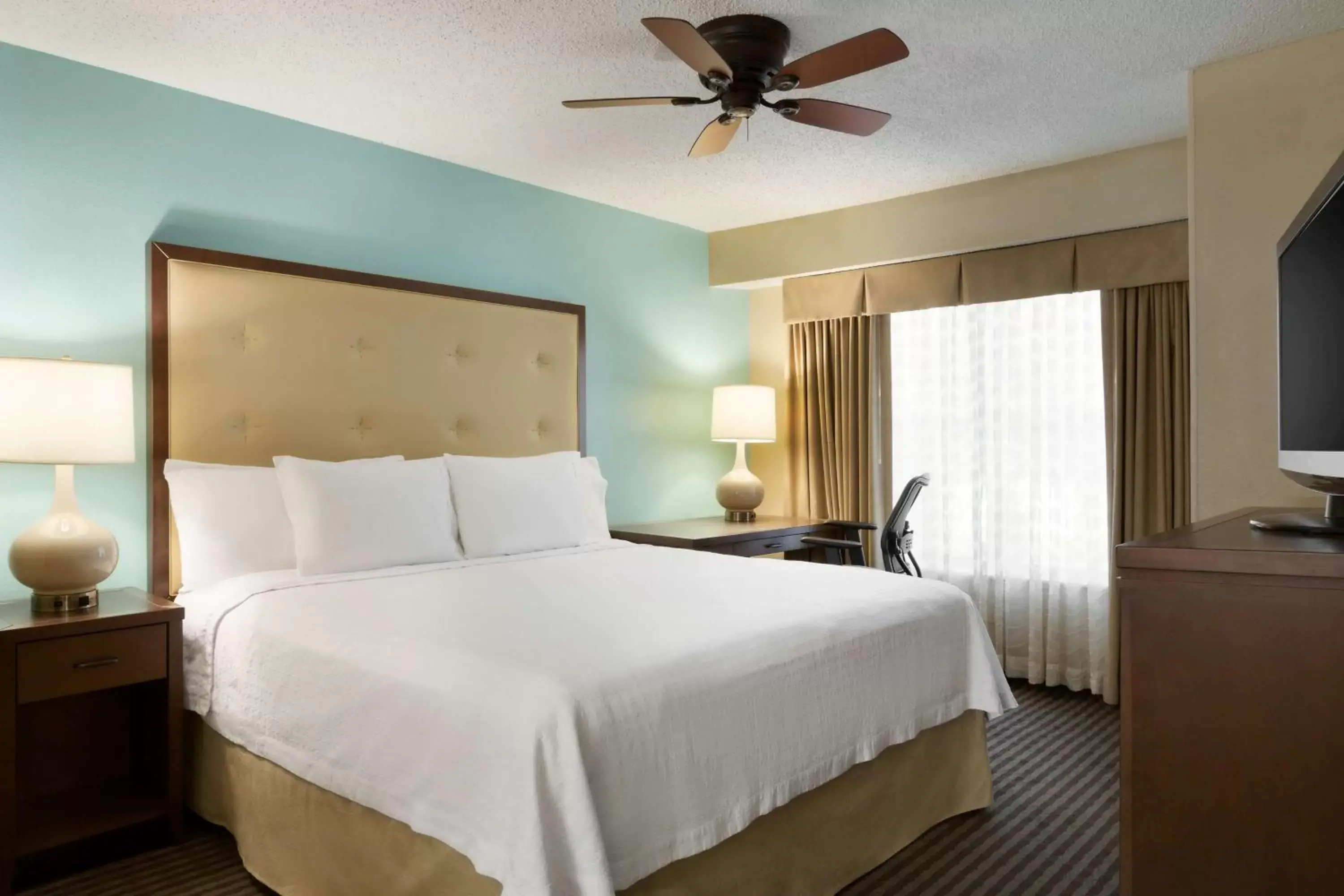 Bed in Homewood Suites by Hilton Houston-Westchase