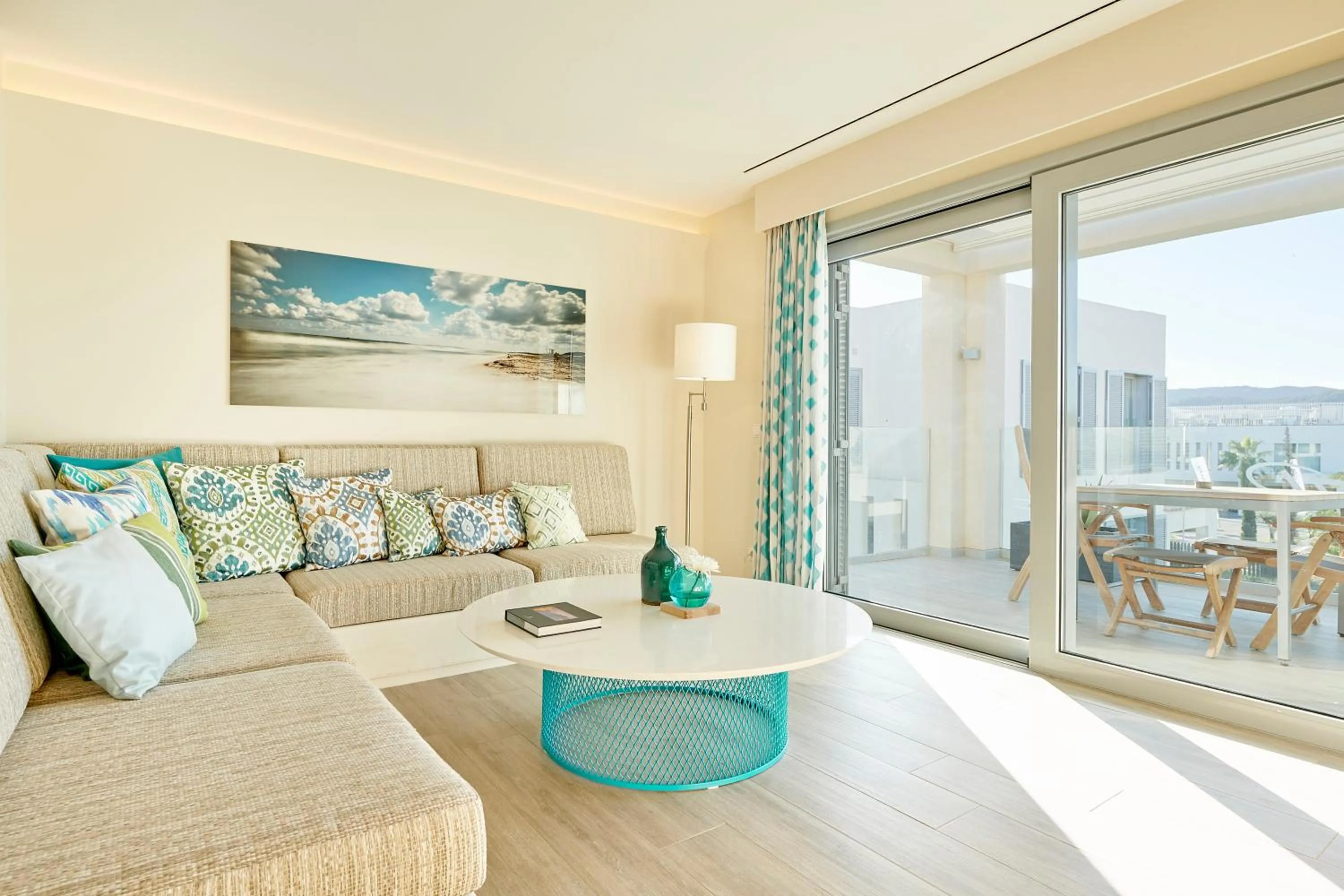 Living room in 7Pines Resort Ibiza, part of Destination by Hyatt