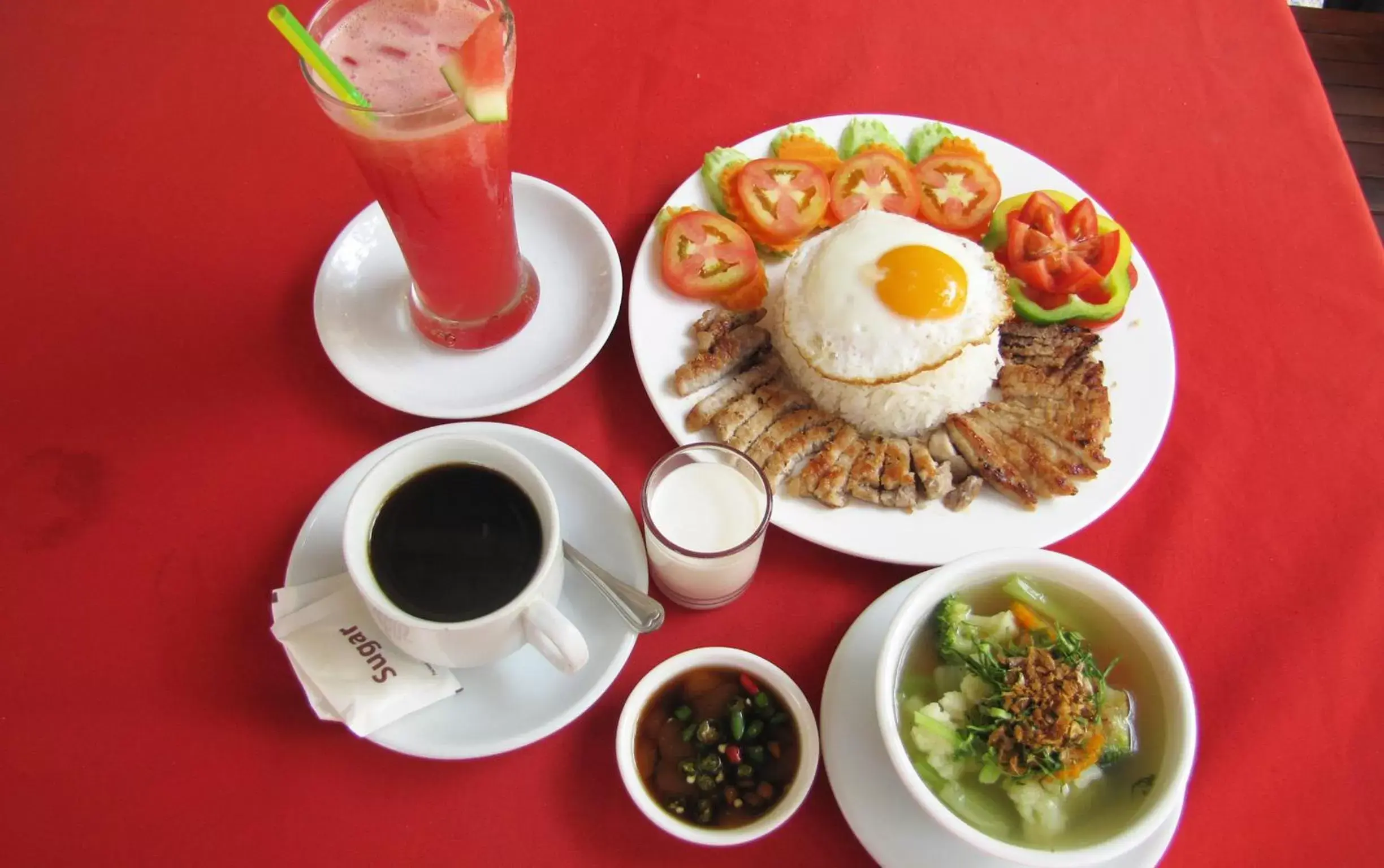 Asian breakfast in Blossoming Romduol Boutique