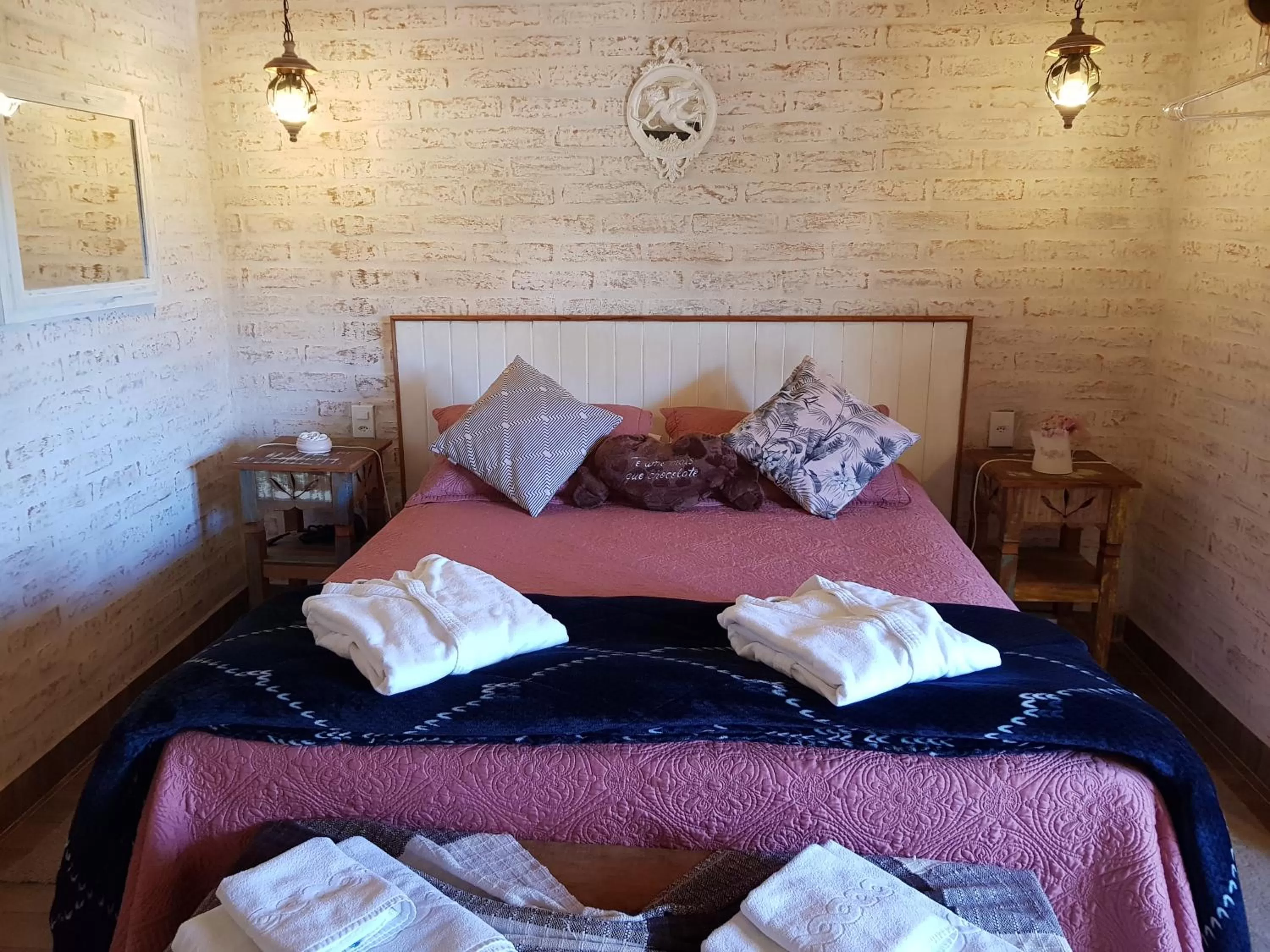 Bed in Pousada Canto do Sabiá