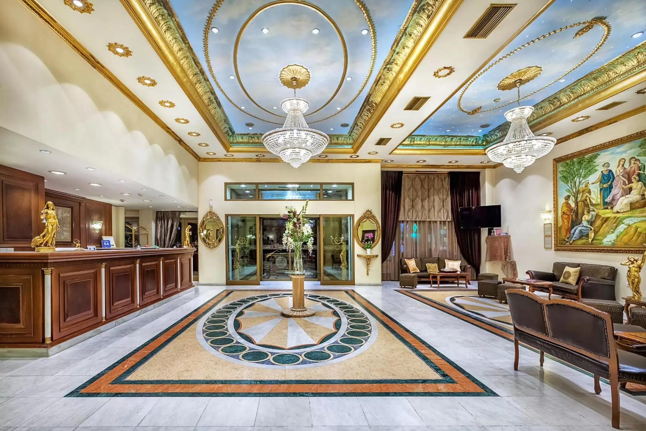 Lobby or reception in Imperial Palace Classical Hotel Thessaloniki Lobby or reception in Imperial Palace Classical Hotel Thessaloniki