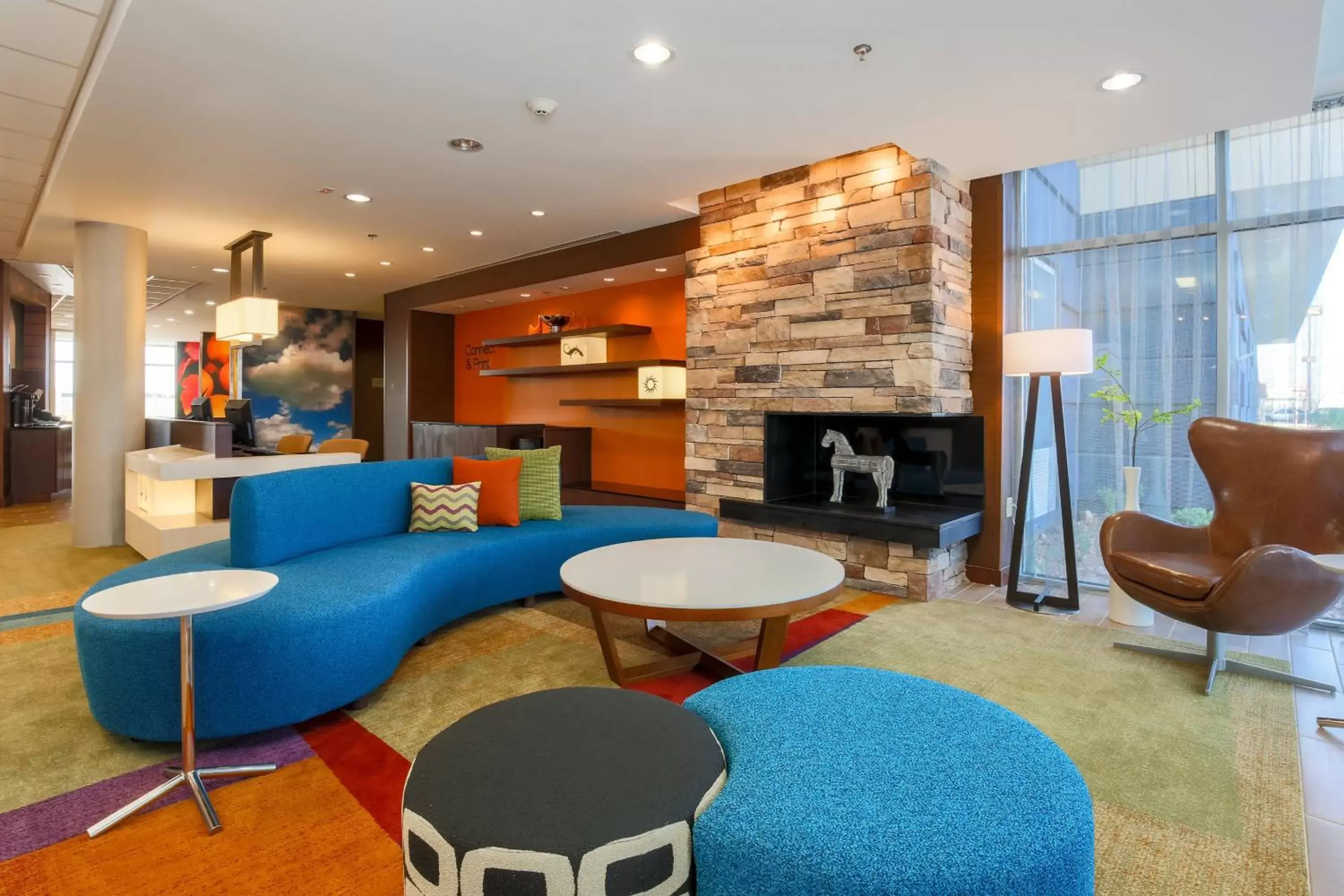 Lobby or reception, Lounge/Bar in Fairfield Inn & Suites by Marriott Cotulla