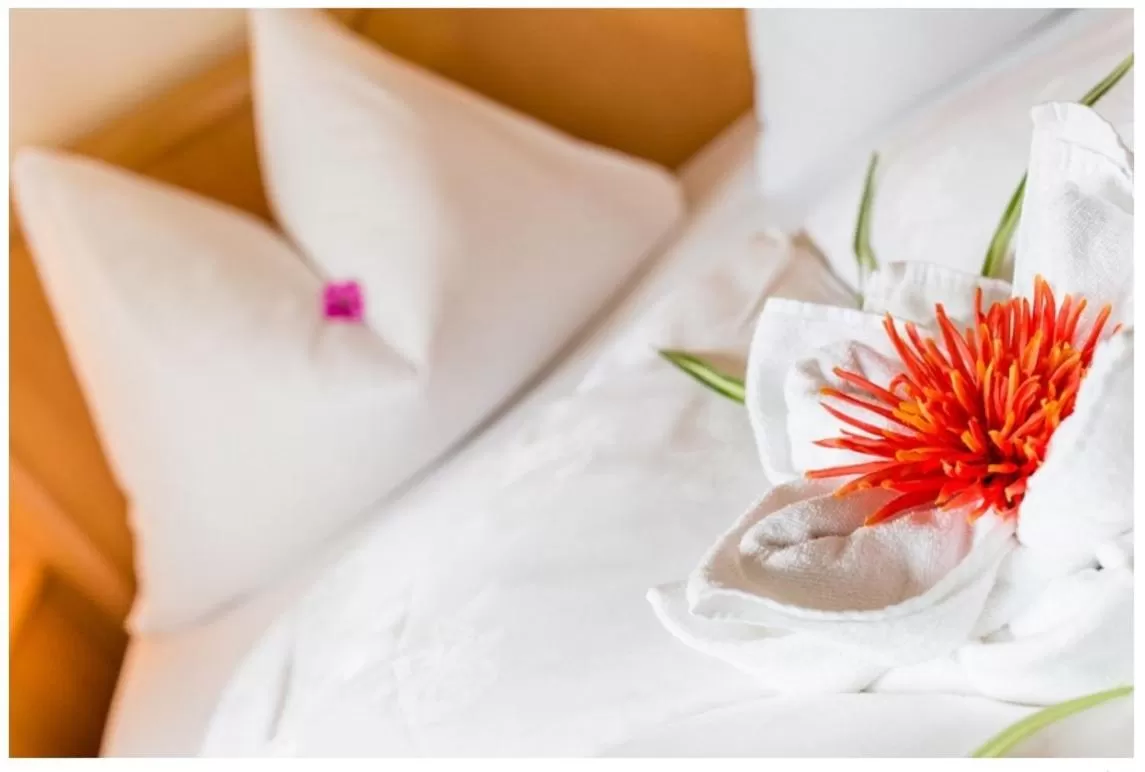 Decorative detail, Bed in Hotel Bergkristall