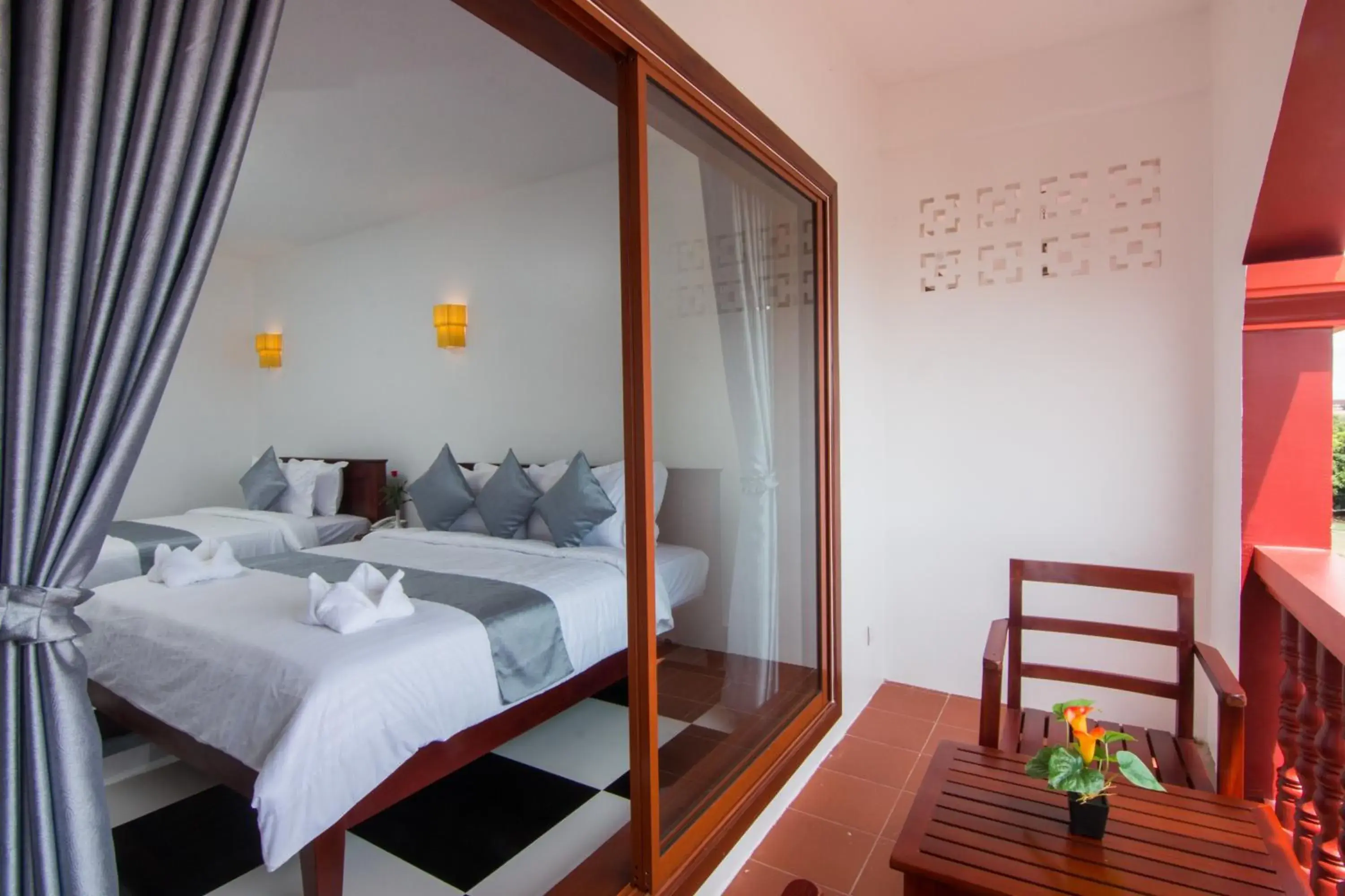 Balcony/Terrace, Bed in Bou Savy Villa