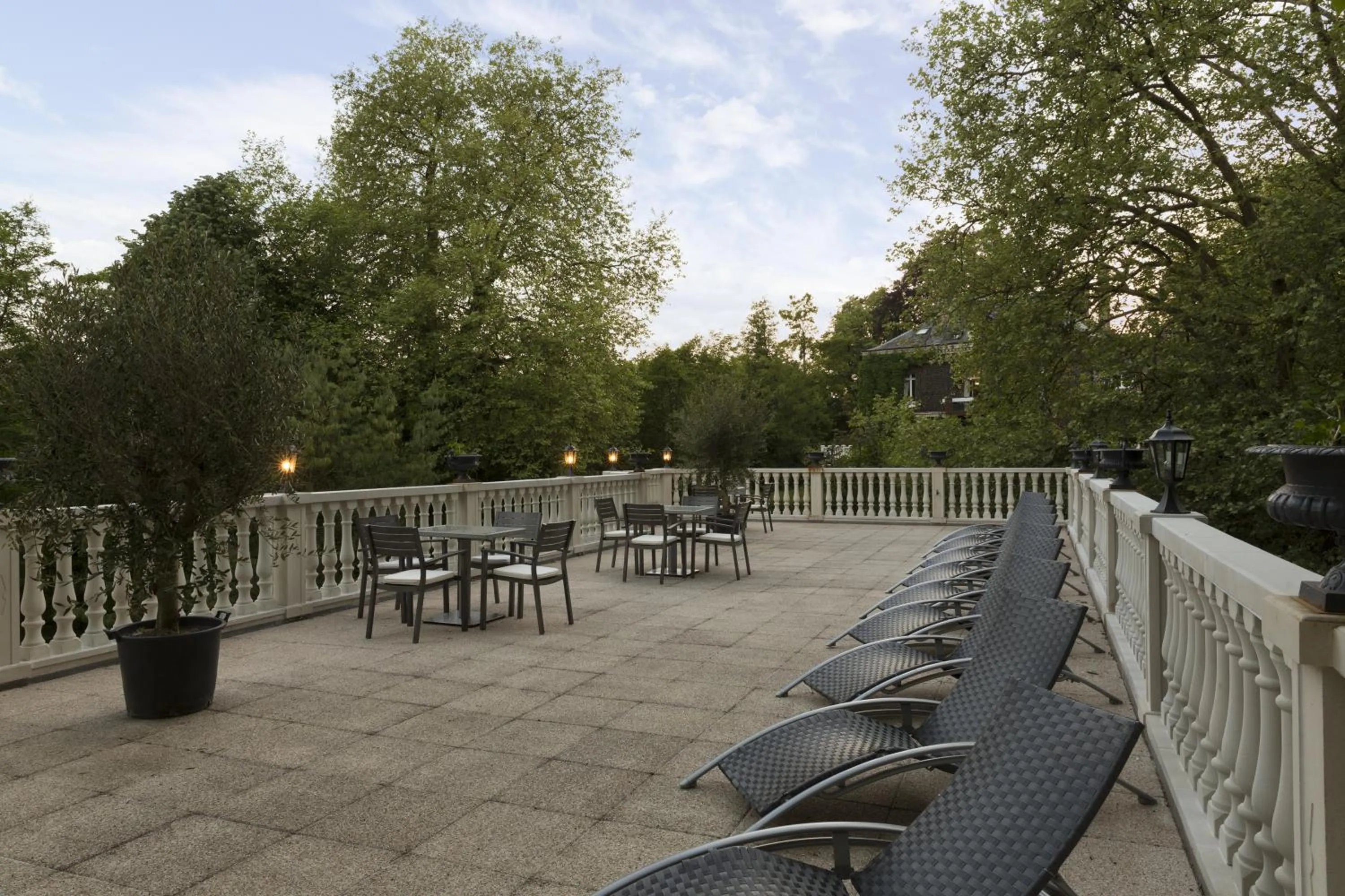 Balcony/Terrace in Belle Isle Sur Risle - Chateau Hotel & Spa