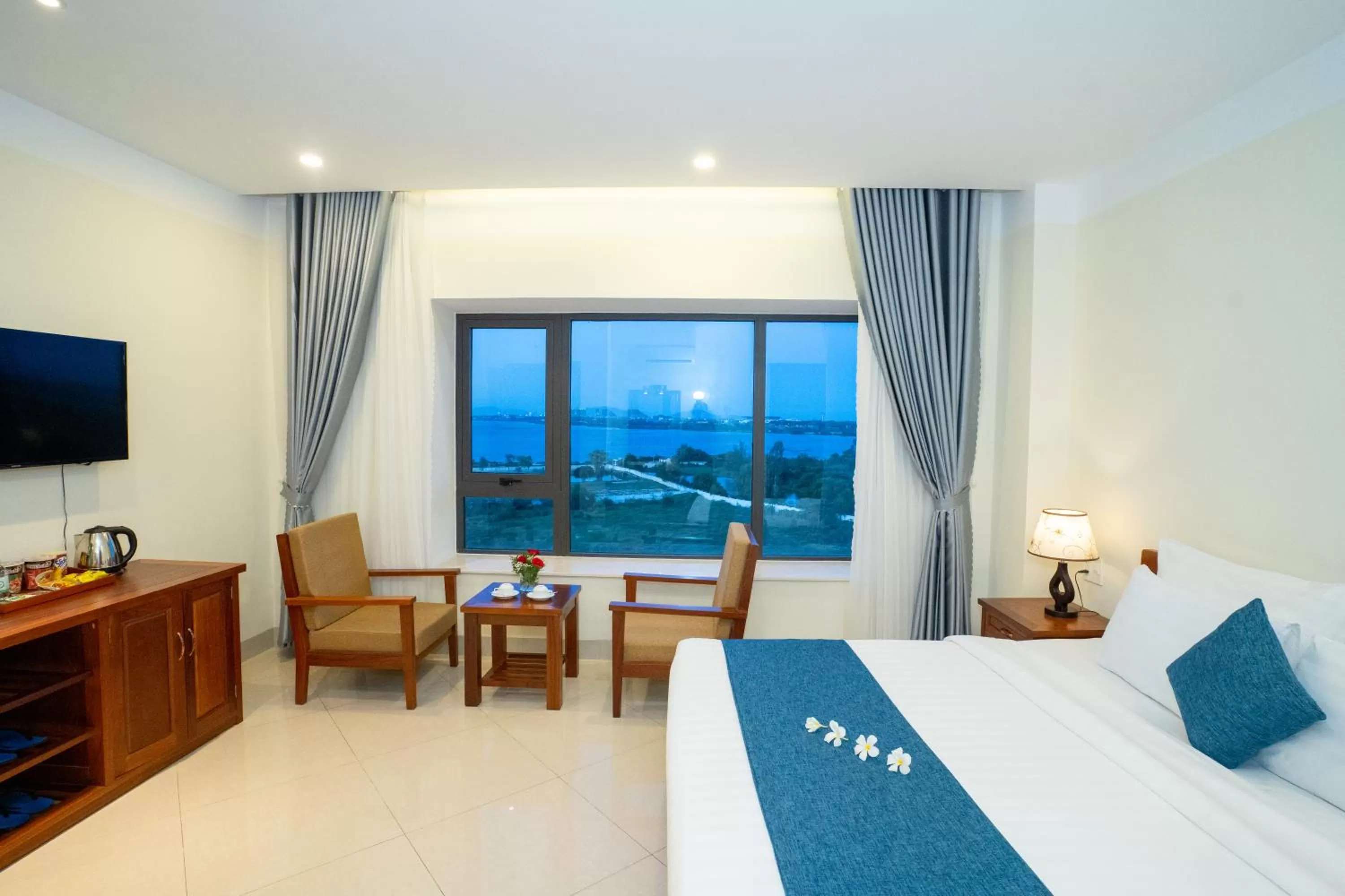 View (from property/room), Bed in Navy Hotel Cam Ranh