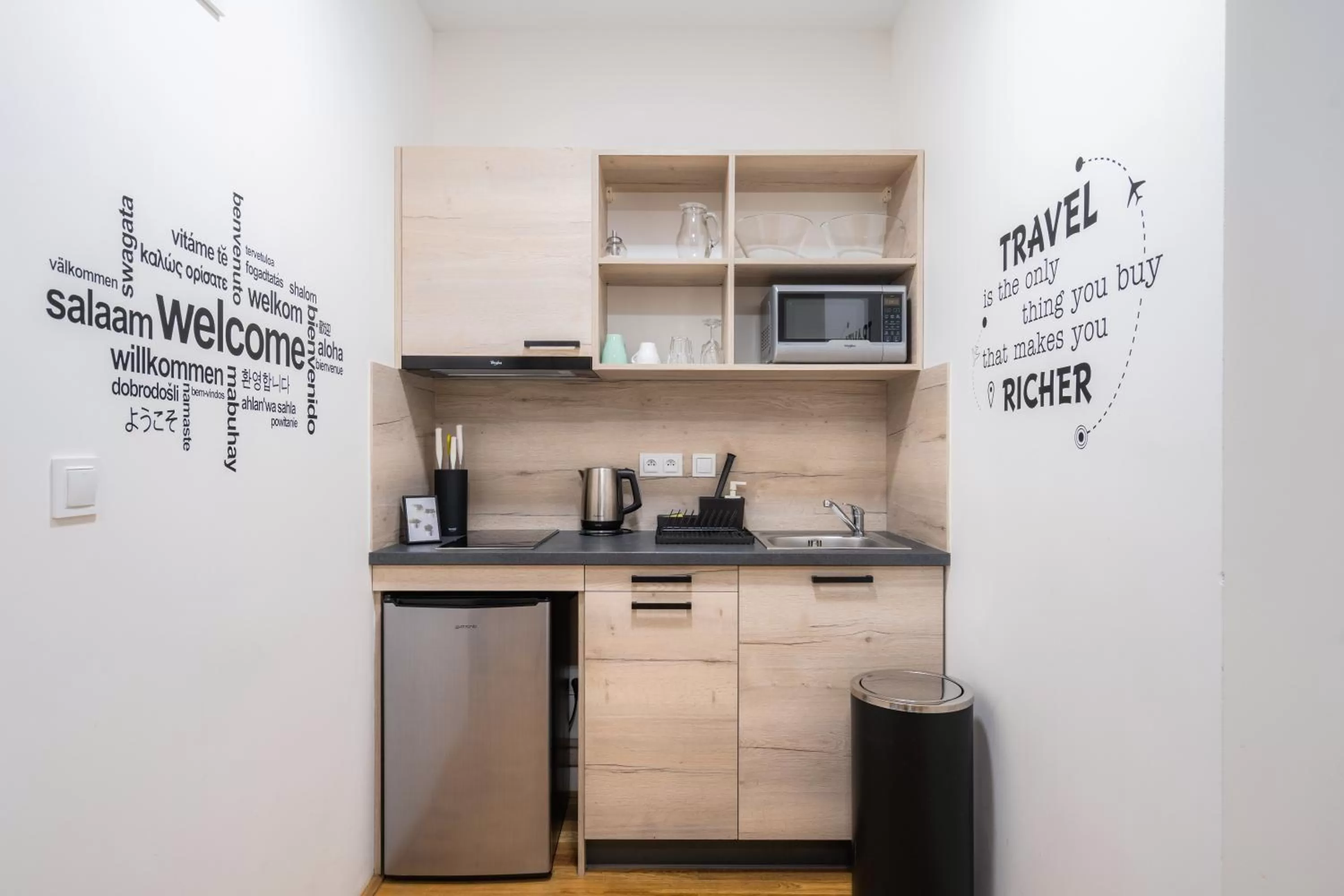 Kitchen or kitchenette in EA ApartHotel Melantrich