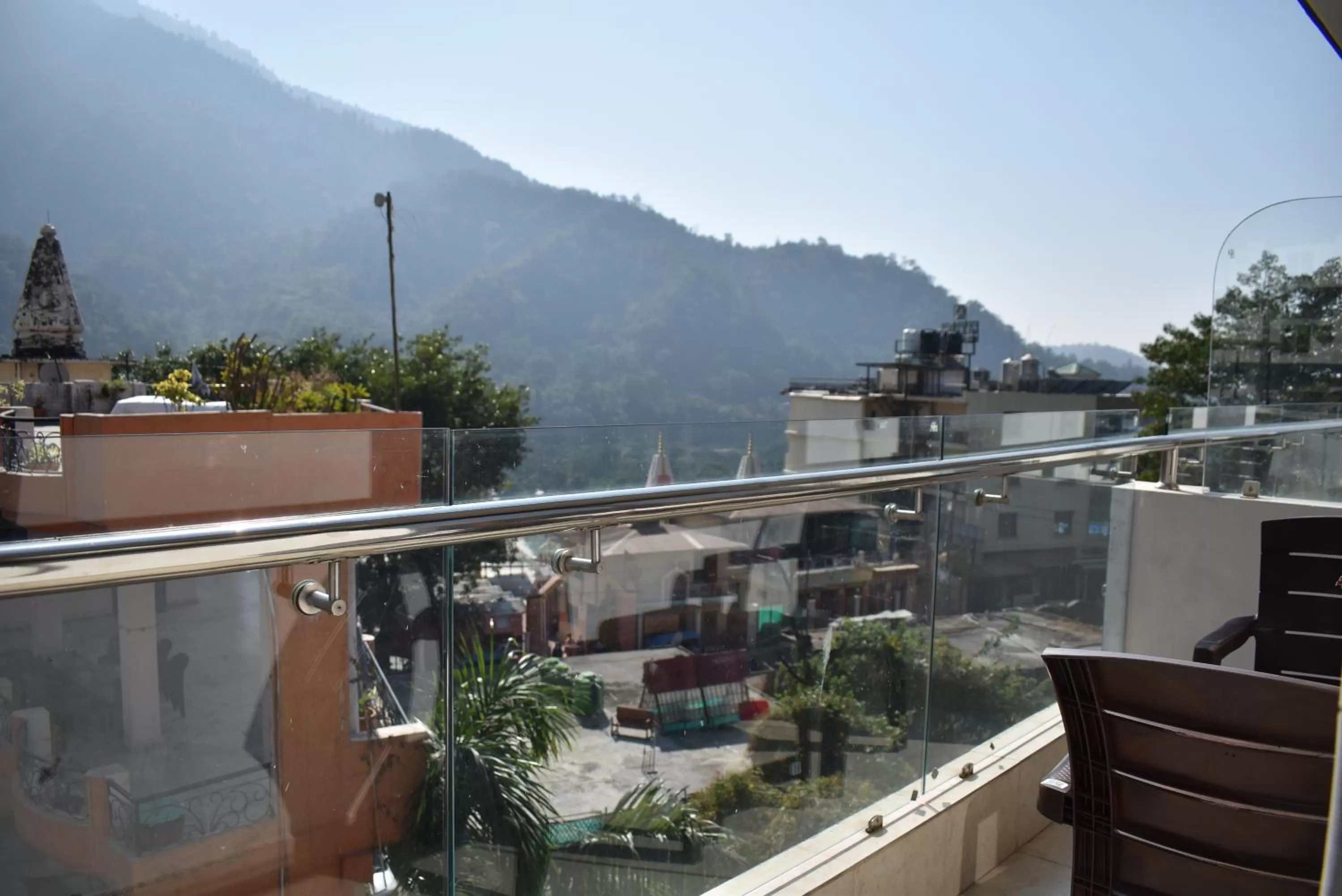 Balcony/Terrace, Mountain View in Tapasthali by Meera Hotels