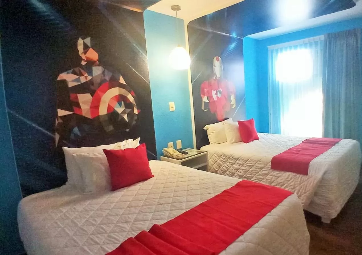 Bedroom, Bed in Hotel Medrano Temáticas and Business Rooms Aguascalientes