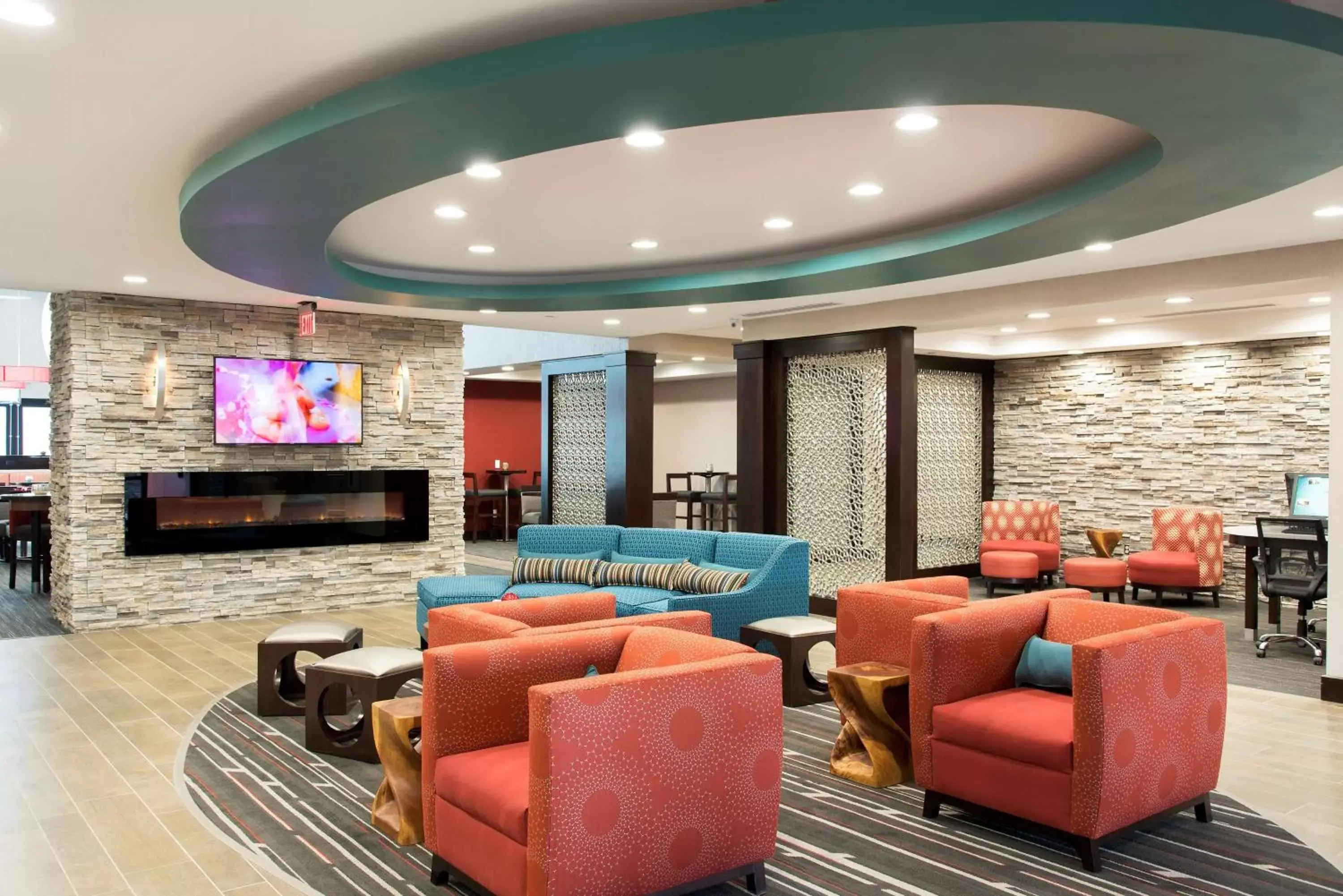 Lobby or reception, Lounge/Bar in Homewood Suites by Hilton Cleveland/Sheffield