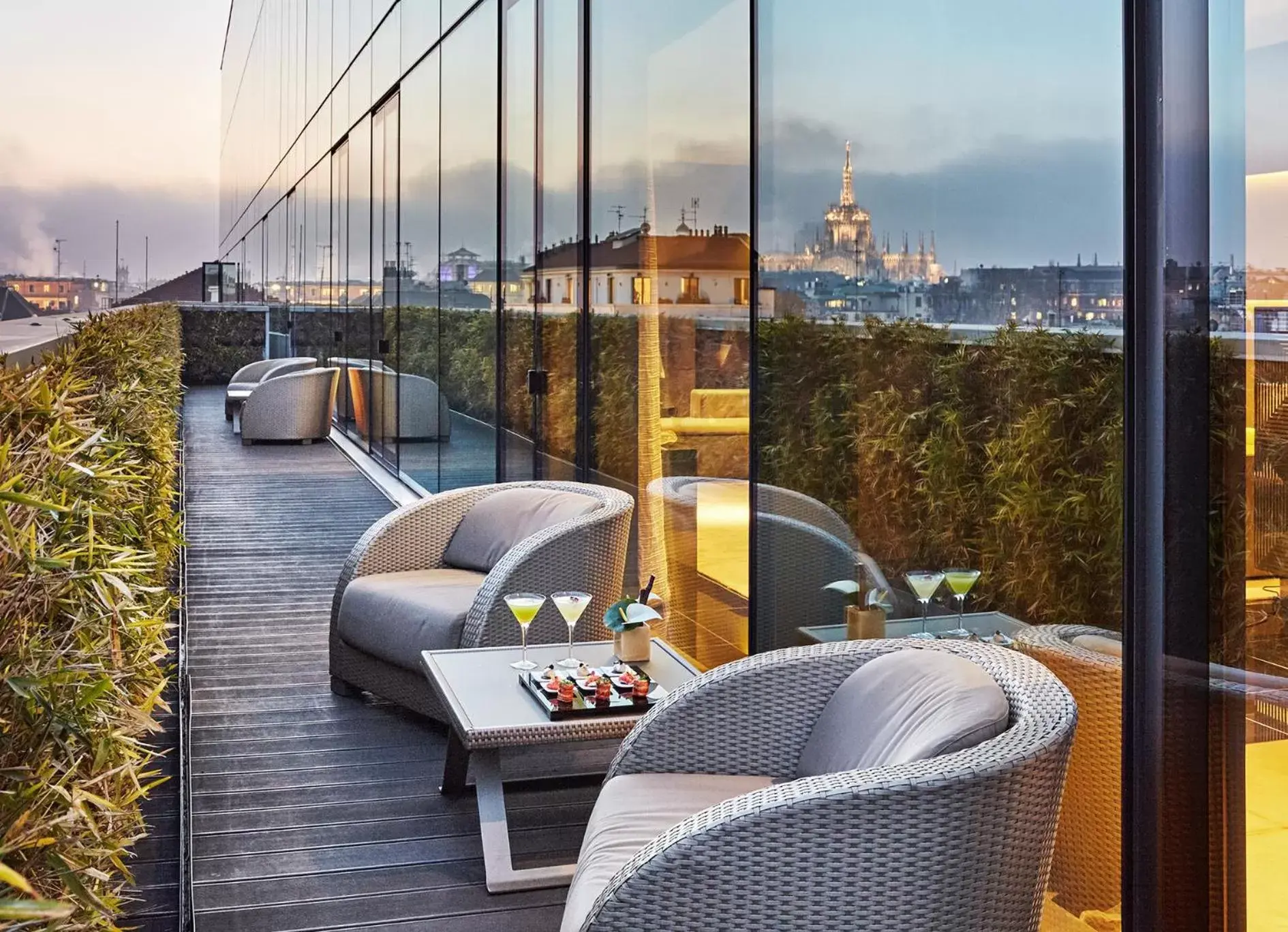 Balcony/Terrace, Seating Area in Armani Hotel Milano