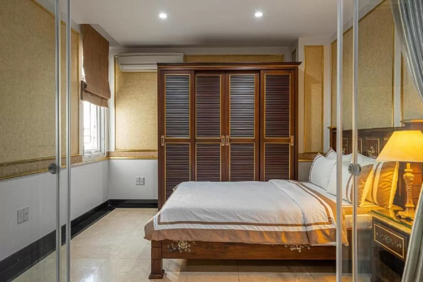 Bed in 345AB Sai Gon Hotel