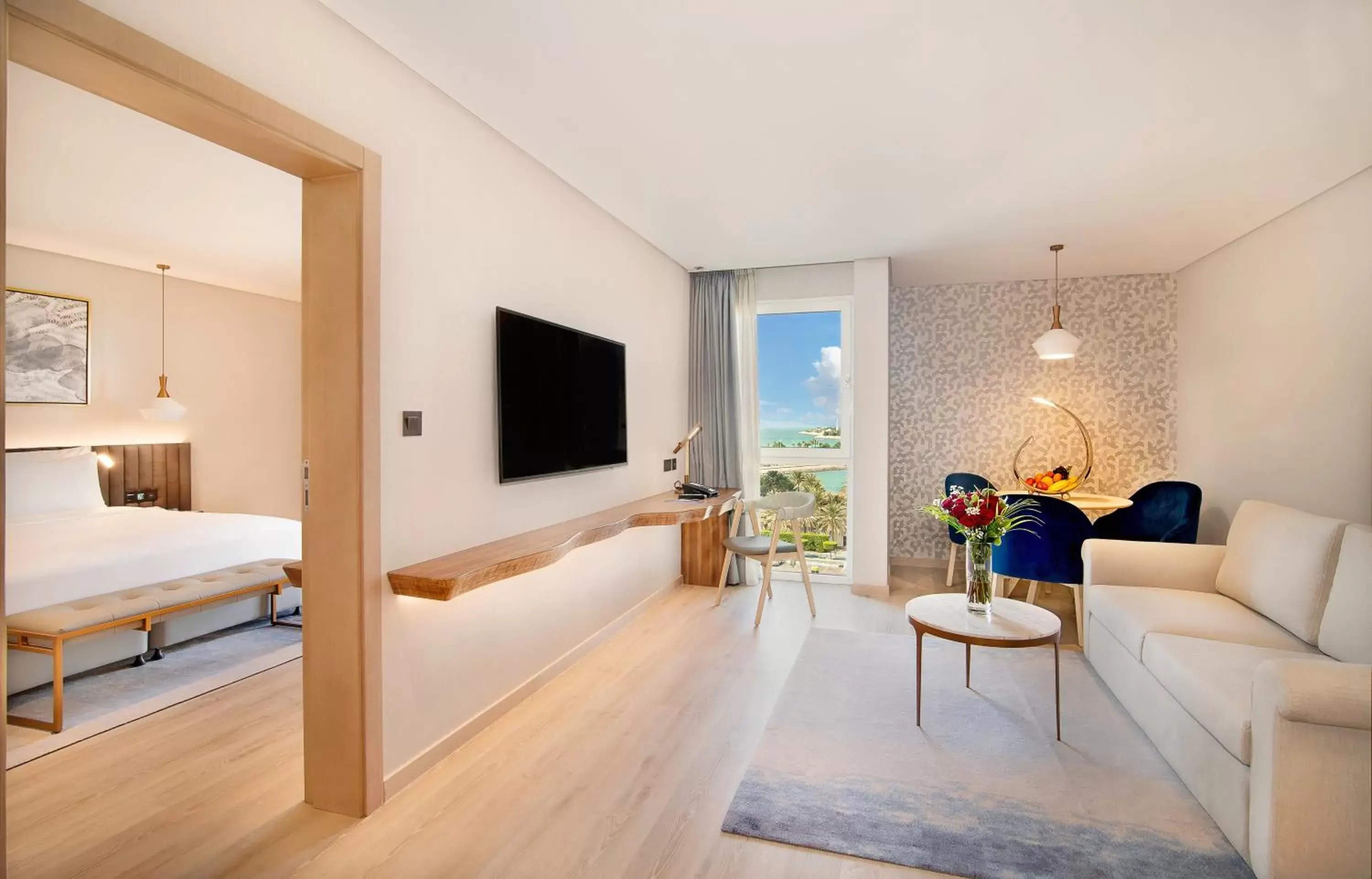 Executive Suite with Sea View and Lounge Access Including Complimentary access to Surf Pool, Adventure Park, Zip Line, Wave Pool and Lazy River in Radisson Blu Hotel & Resort, Abu Dhabi Corniche