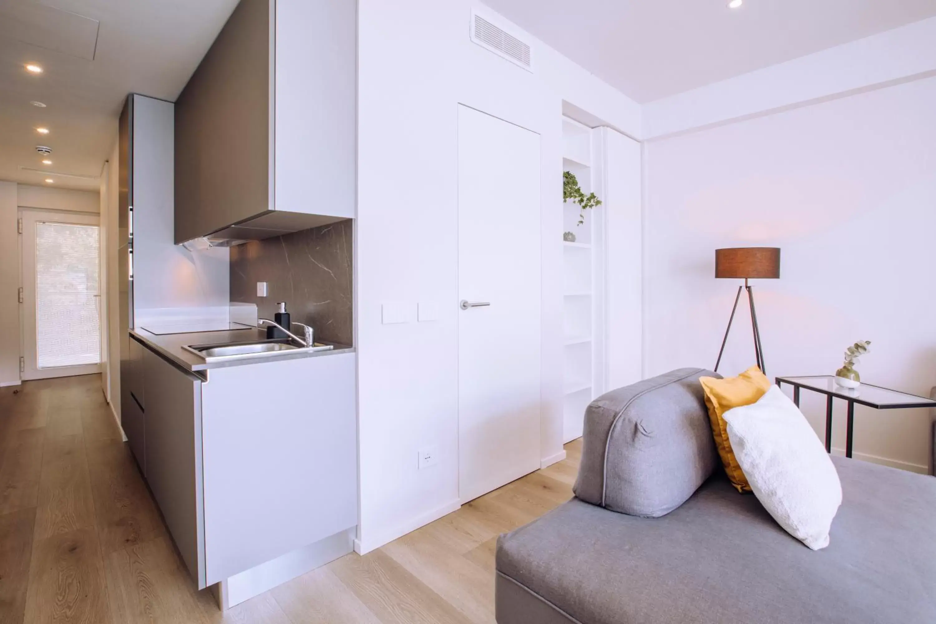 Living room, Kitchen/Kitchenette in Ah Porticcioli Boutique Apartments