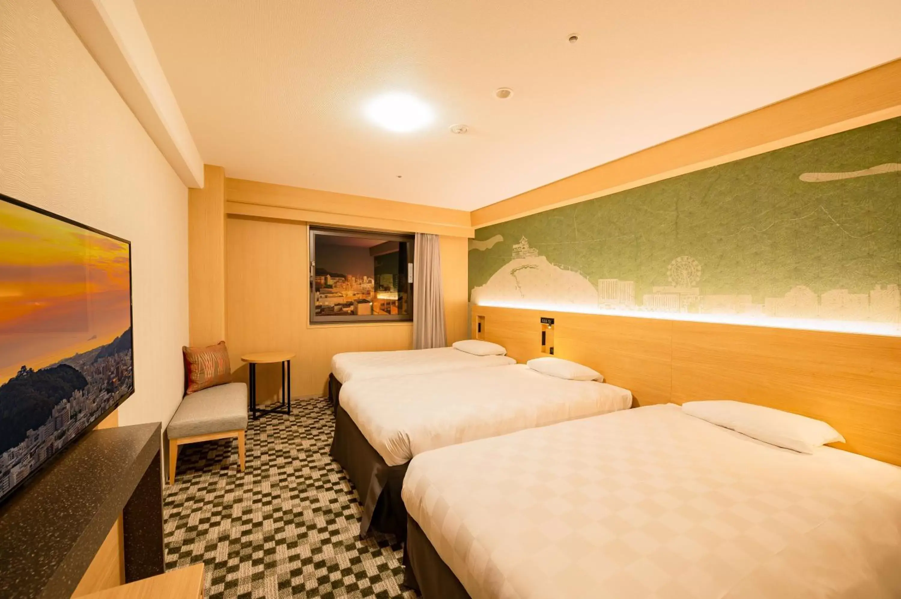 Bed in Matsuyama Tokyu REI Hotel Bed in Matsuyama Tokyu REI Hotel