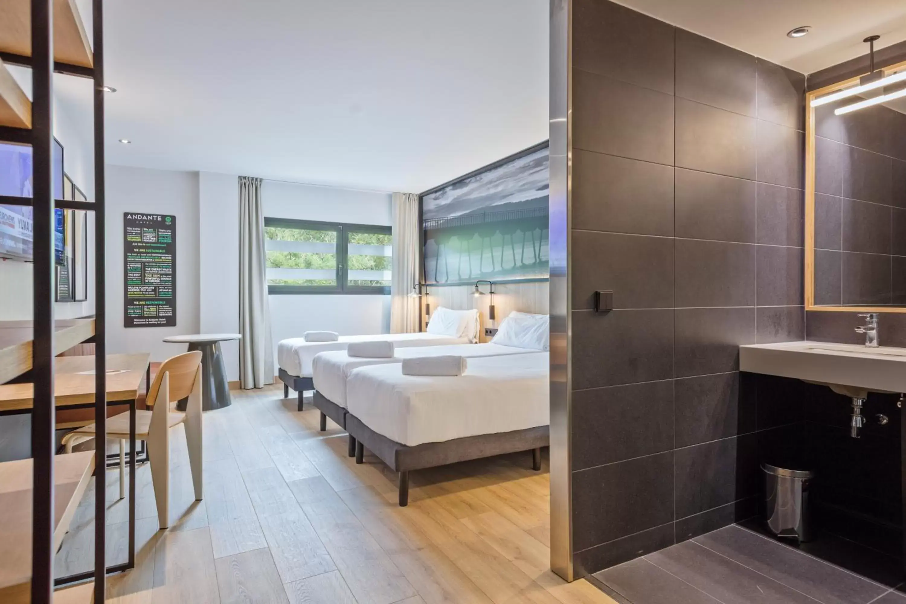 Bed in Andante Hotel Bed in Andante Hotel