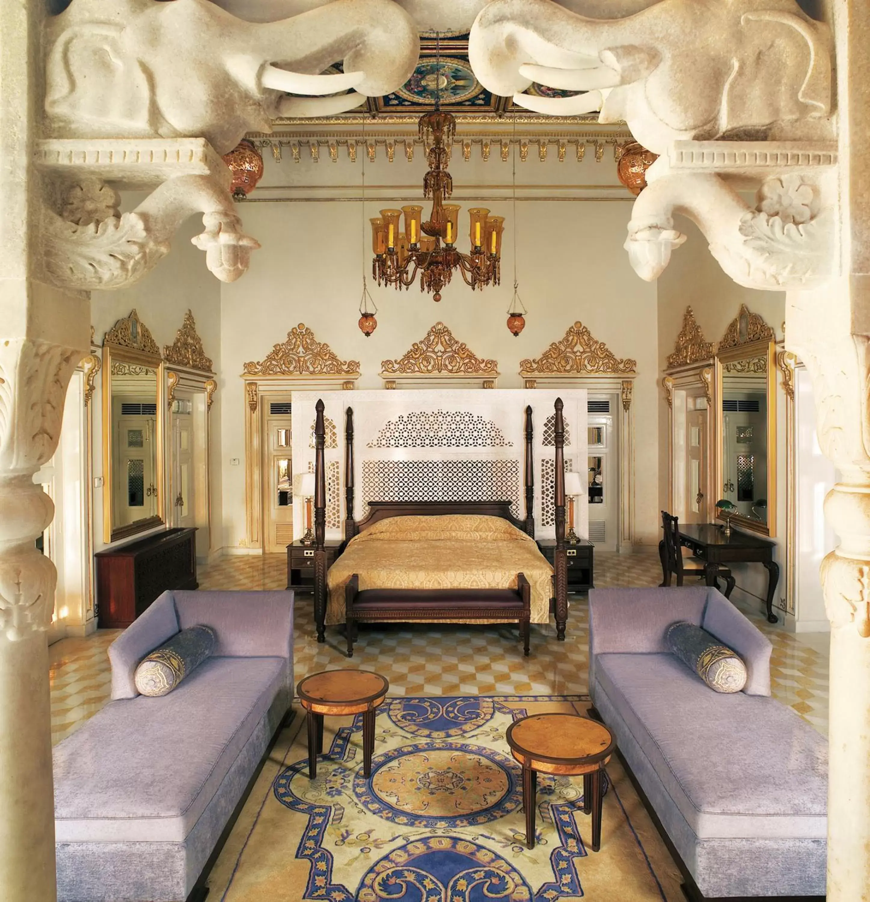 Photo of the whole room, Seating Area in Taj Lake Palace Udaipur