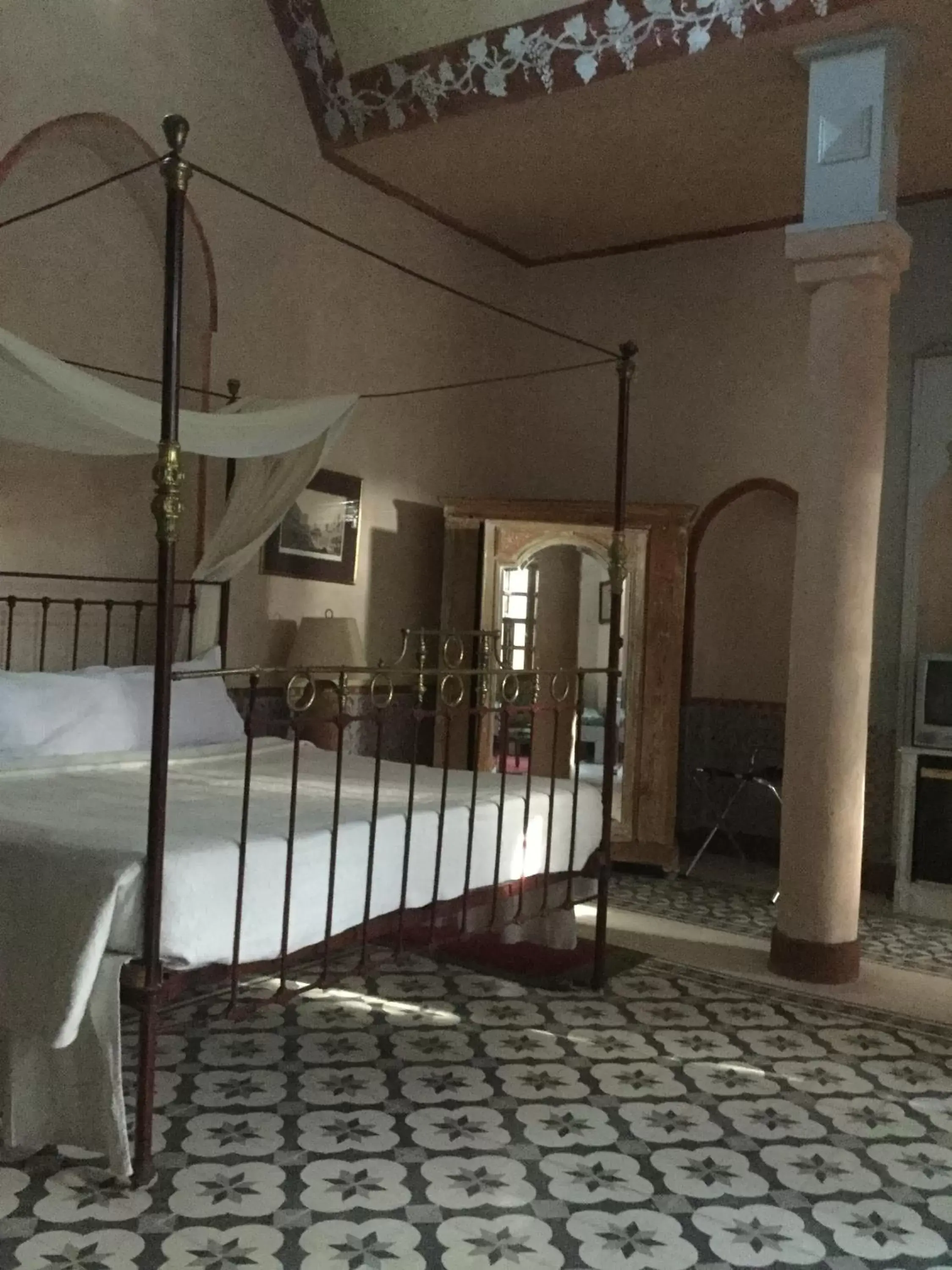 Bedroom, Swimming Pool in Al Moudira Hotel