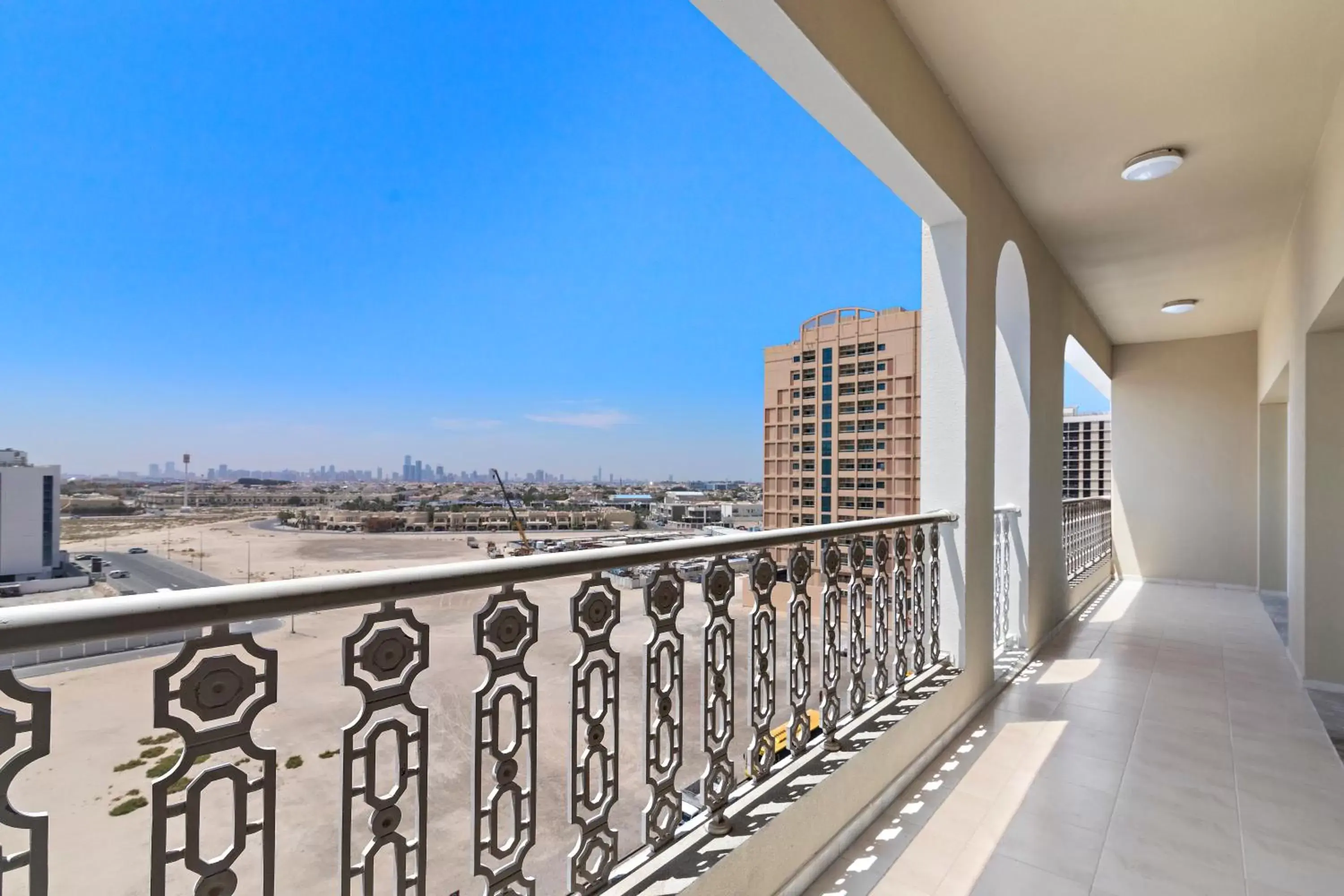 View (from property/room), Balcony/Terrace in Al Khoory Hotel Apartments Al Barsha