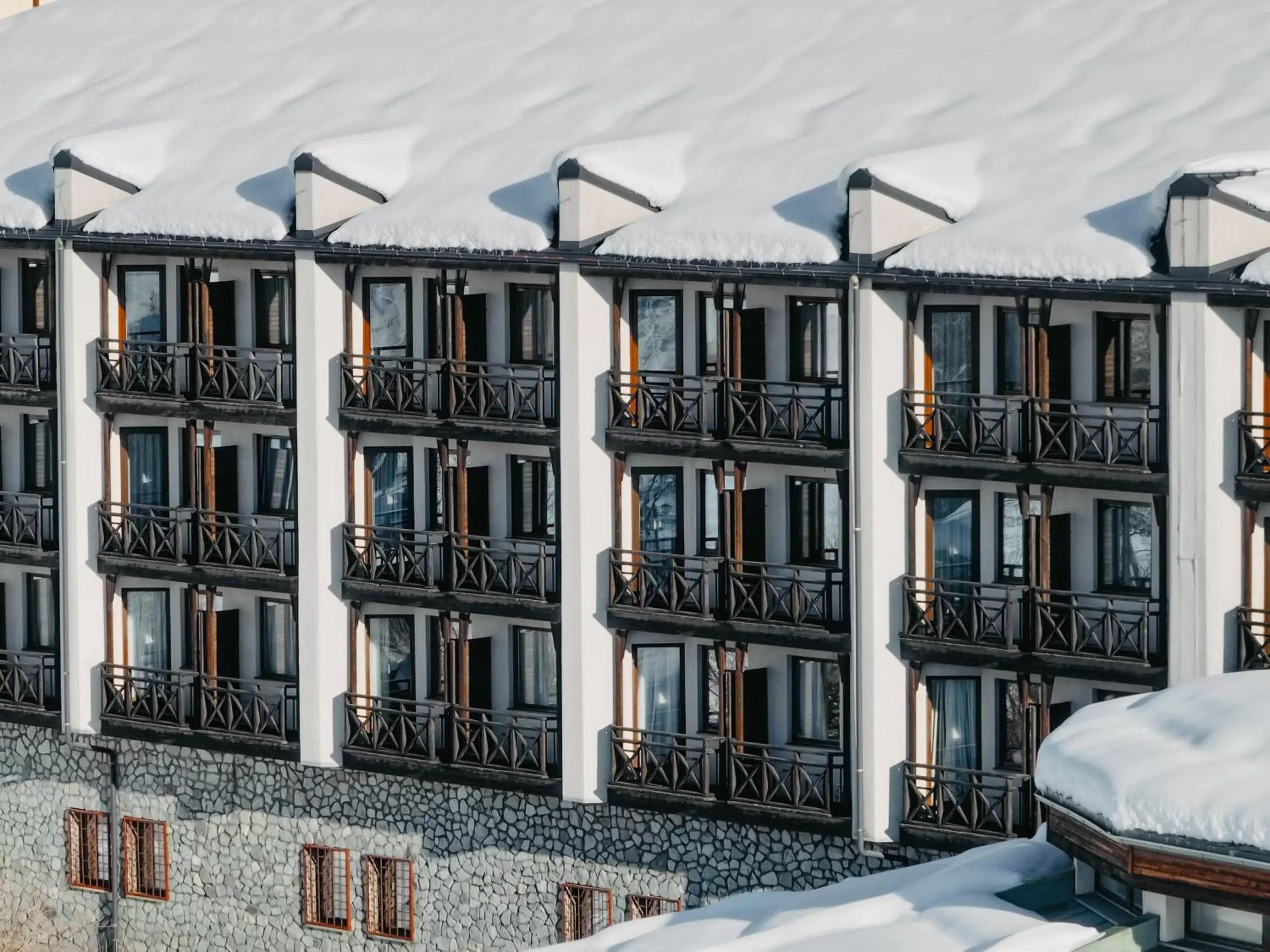 Property building, Winter in Marco Polo Hotel Gudauri