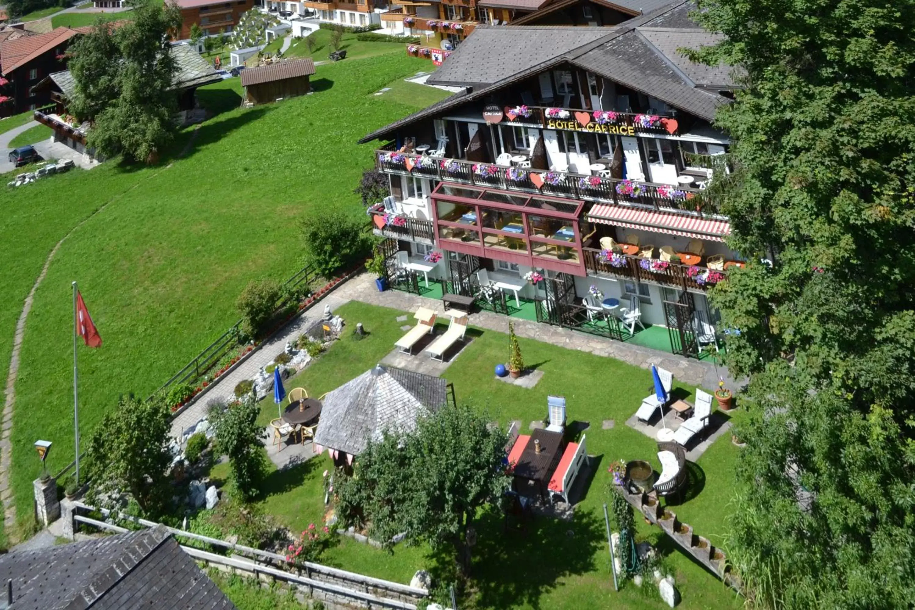 Bird's eye view, Bird's-eye View in Hotel Caprice - Grindelwald