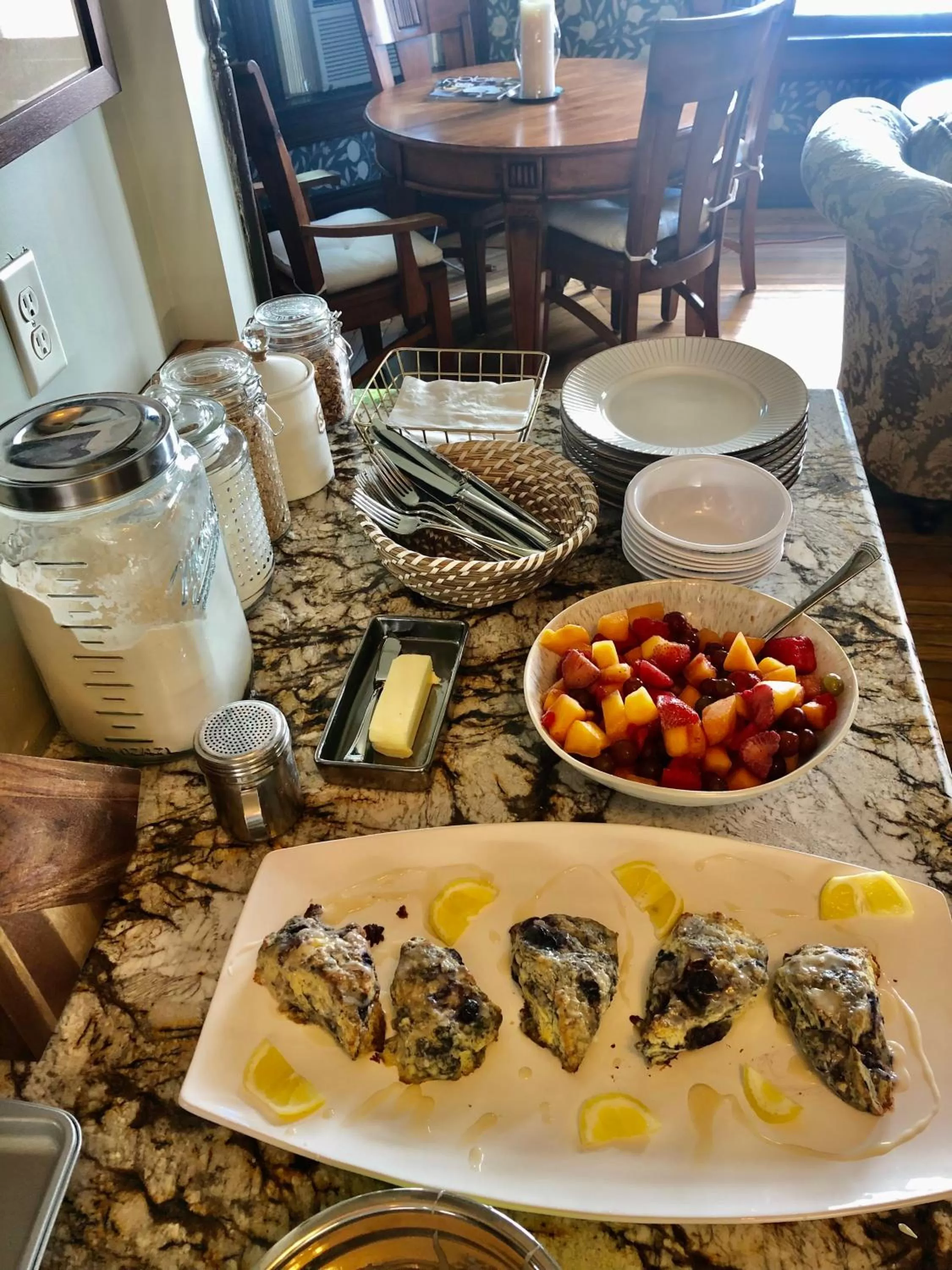 Continental breakfast in Moulin Rouge House Bed and Breakfast