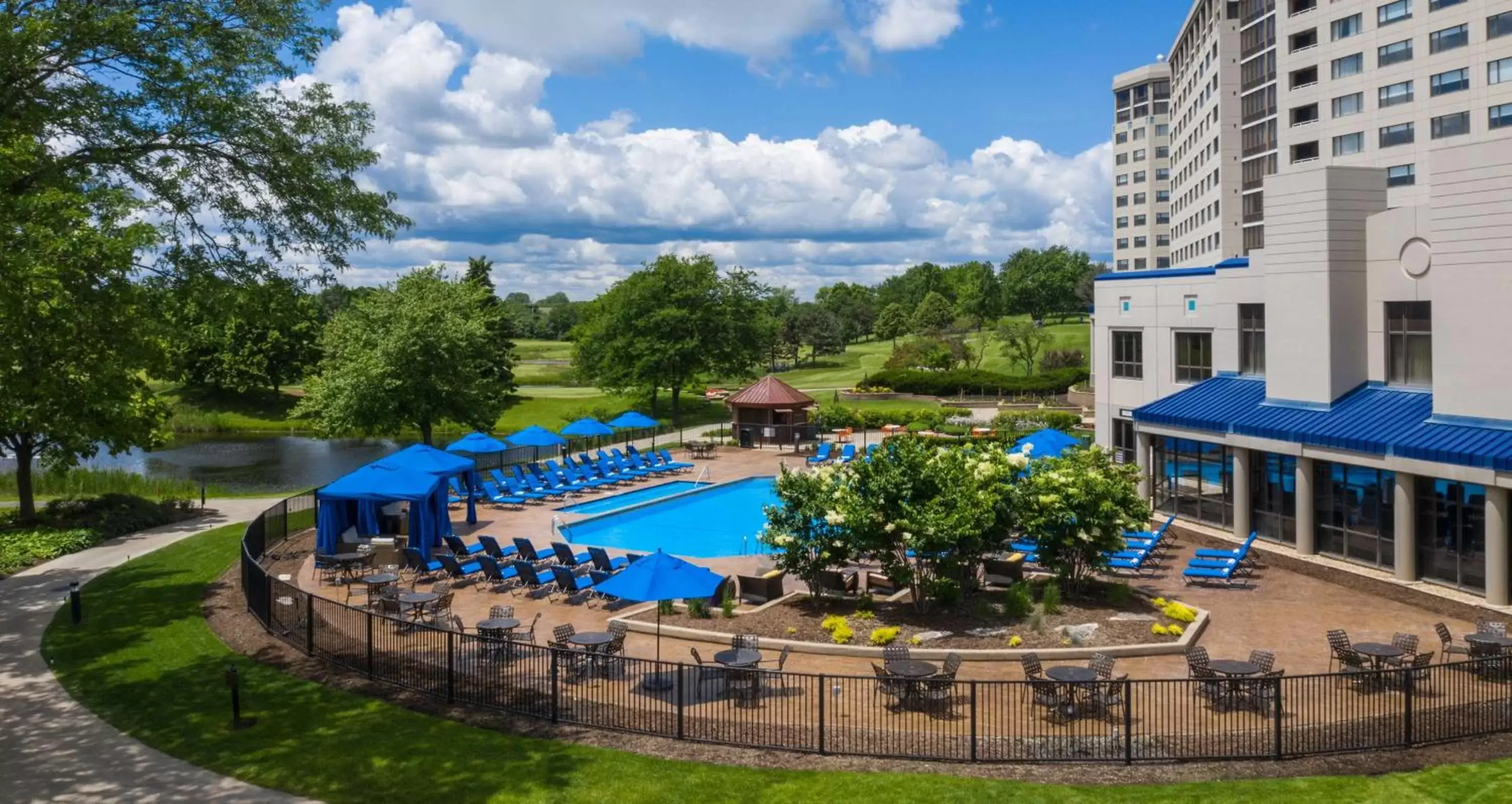Pool View in Hilton Chicago Oak Brook Hills Resort & Conference Center