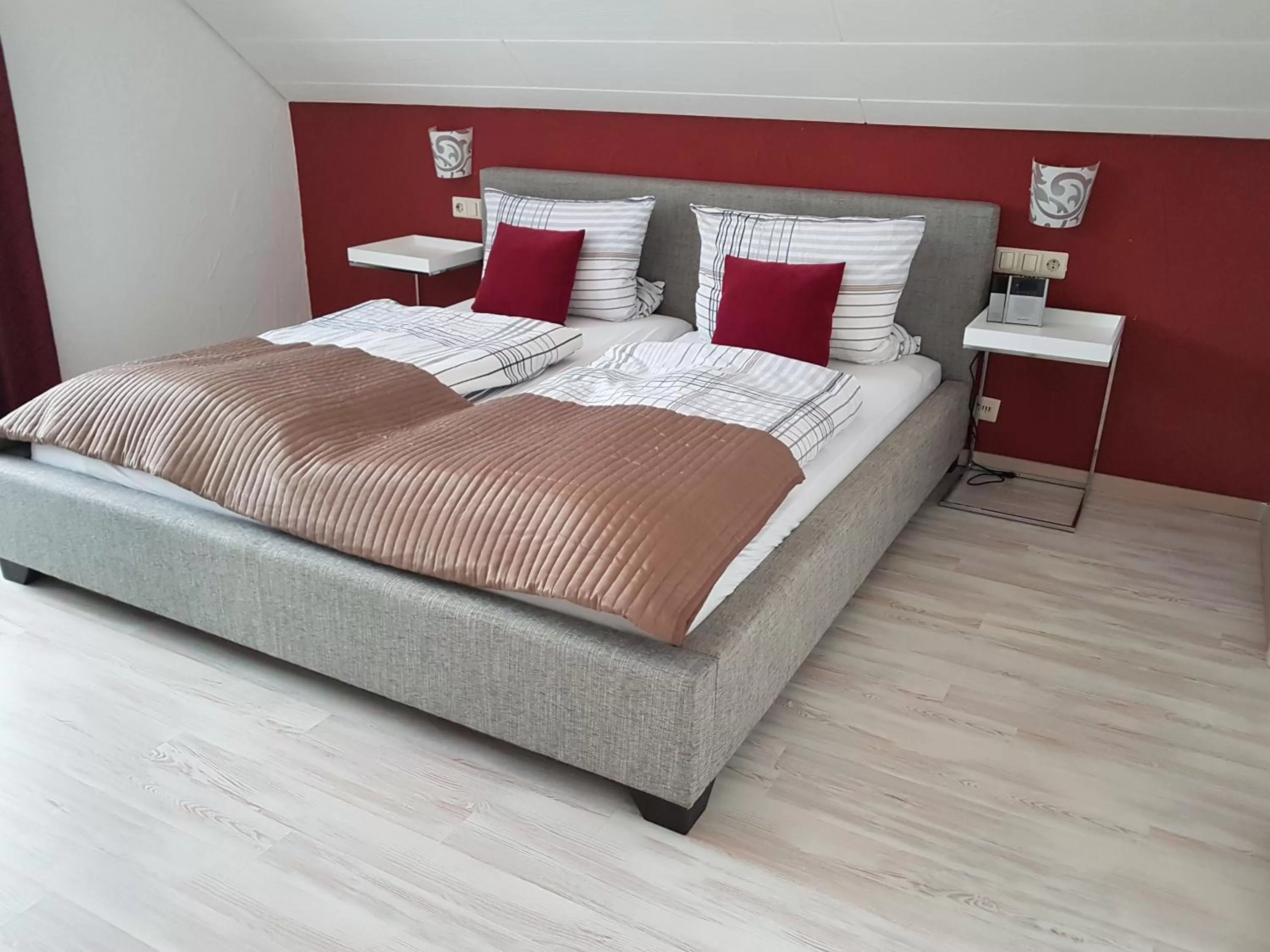 Bedroom, Bed in Hotel Restaurant Kniebishöhe