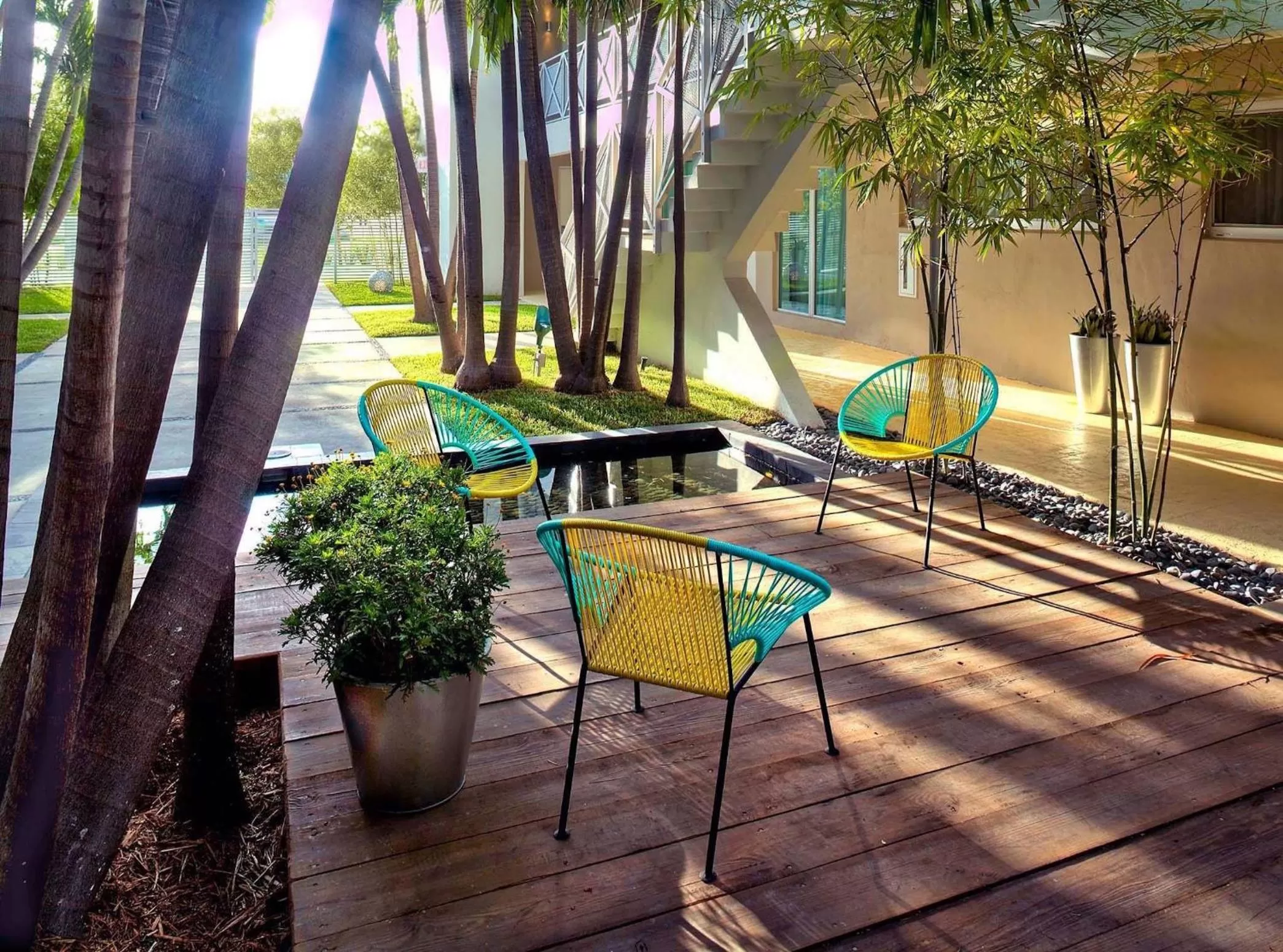 Garden view in 1818 Meridian House Apartments and Suites by Eskape Collection