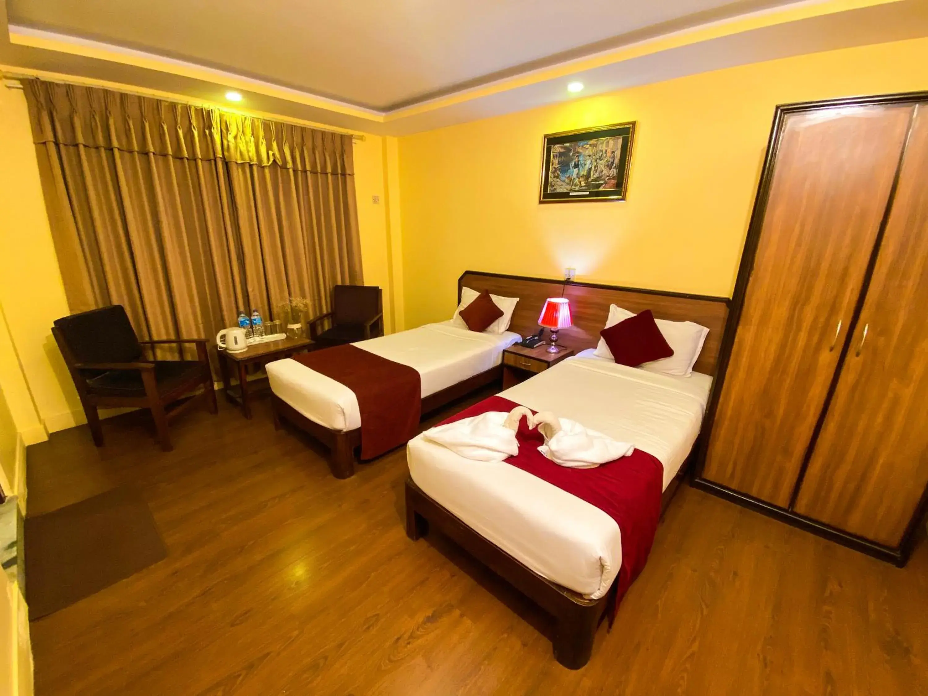 Bed in Thamel Grand Hotel