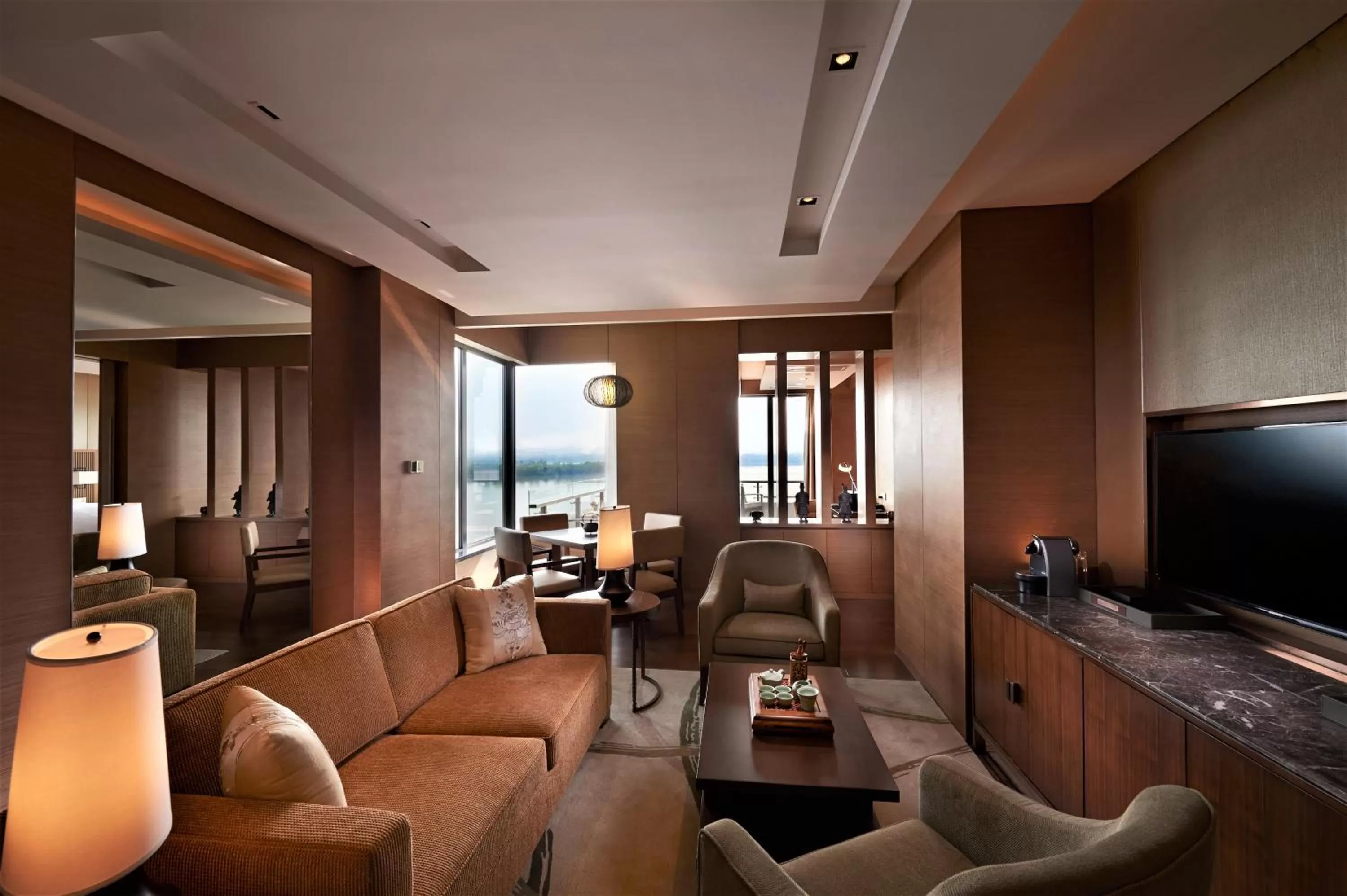 Living room in Hilton Wuhan Optics Valley