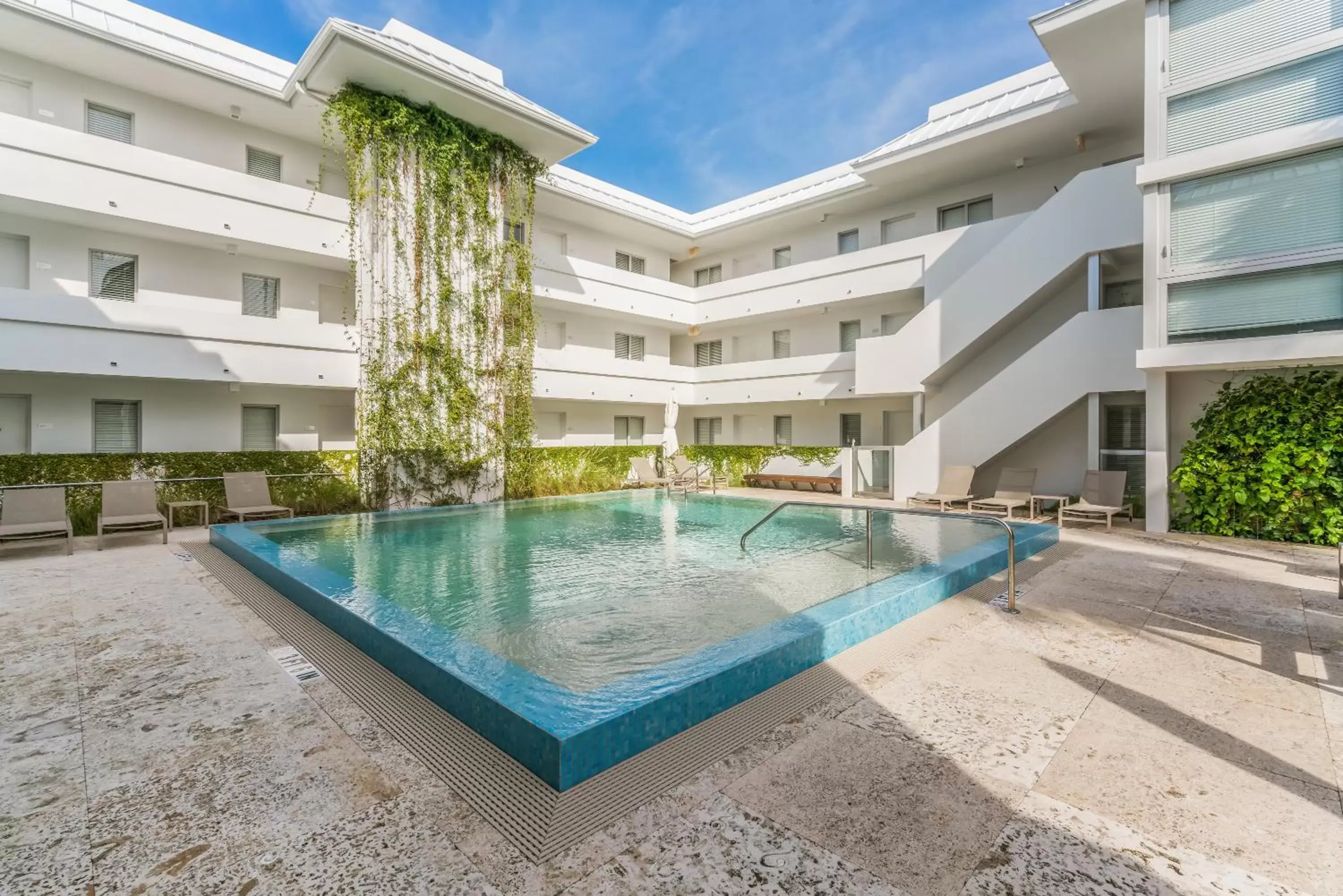 Swimming Pool in Beach Haus Key Biscayne Contemporary Apartments