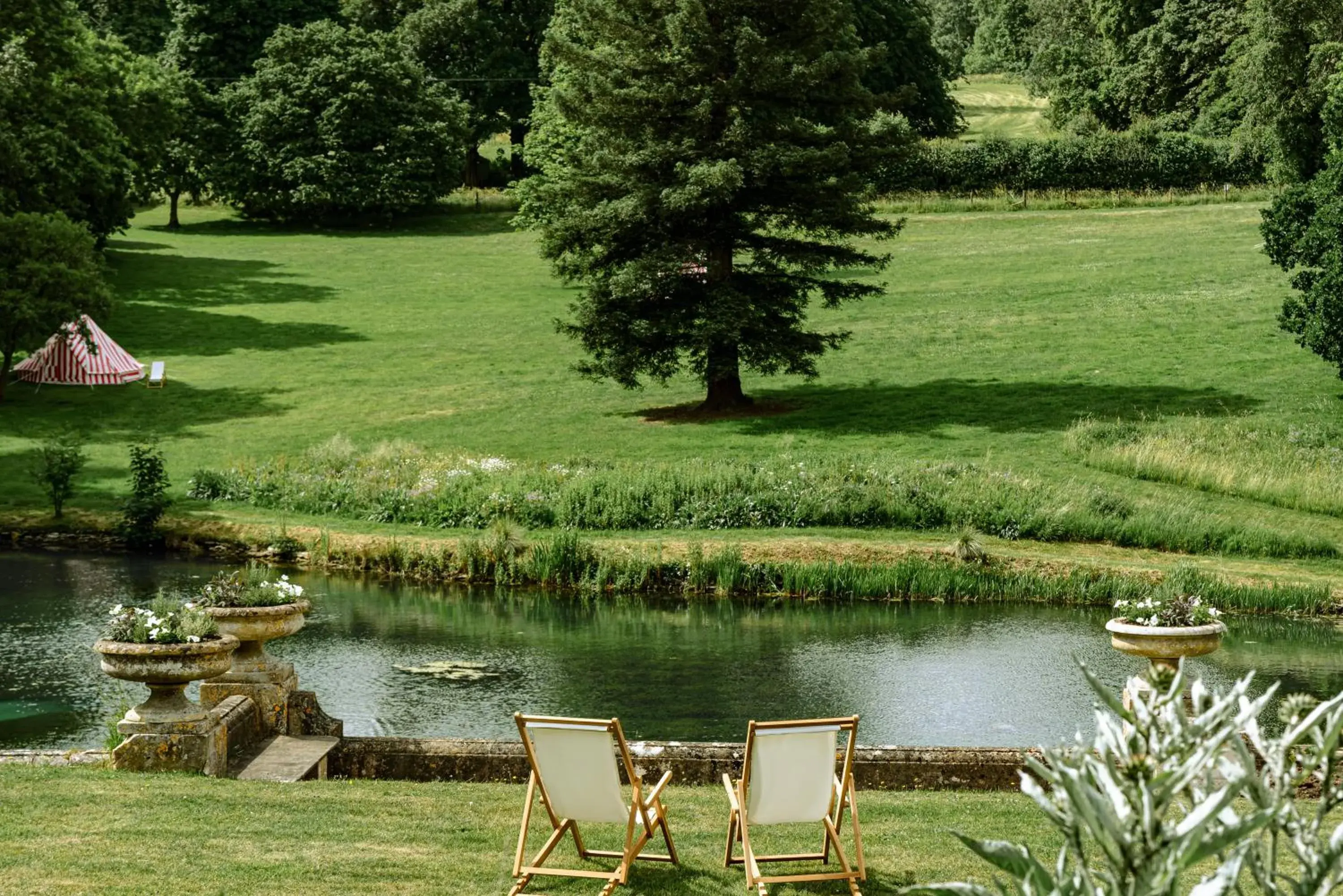 Garden in Cowley Manor Hotel