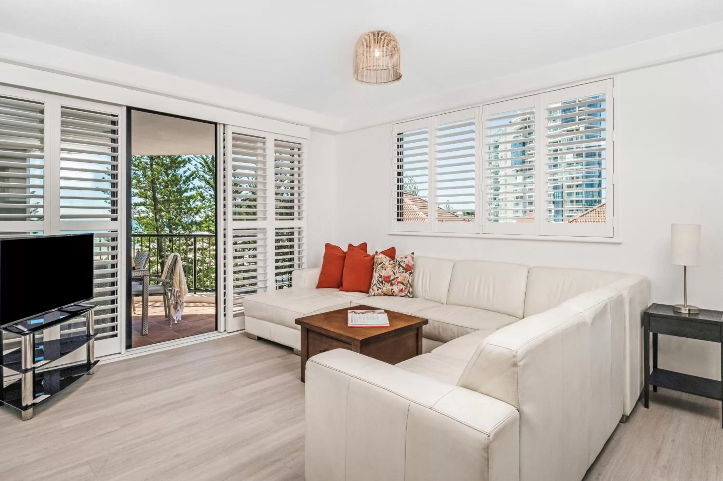 Living room in Mantra Coolangatta Beach
